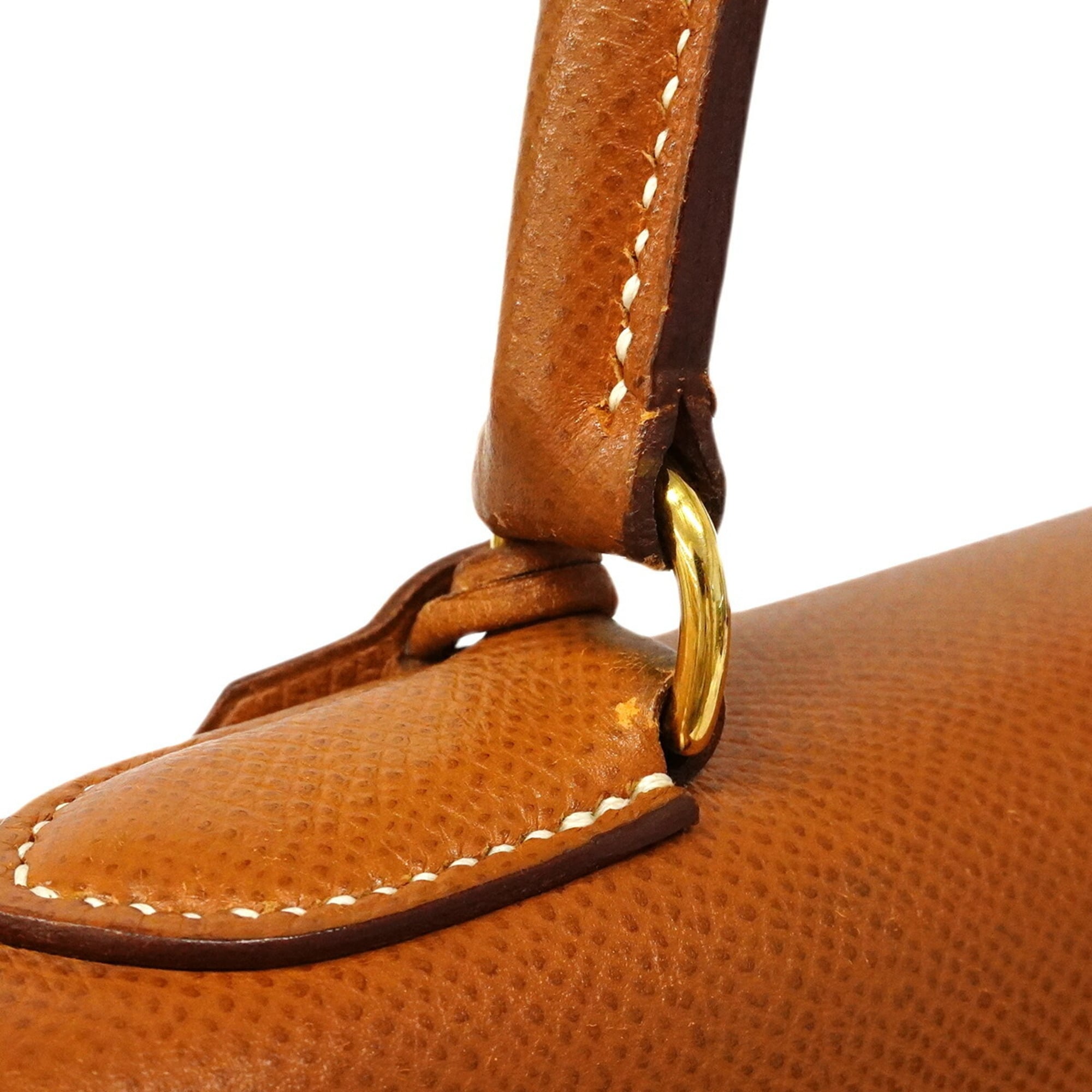 Hermes Gold Courchevel Leather Handbag (Pre-Owned)