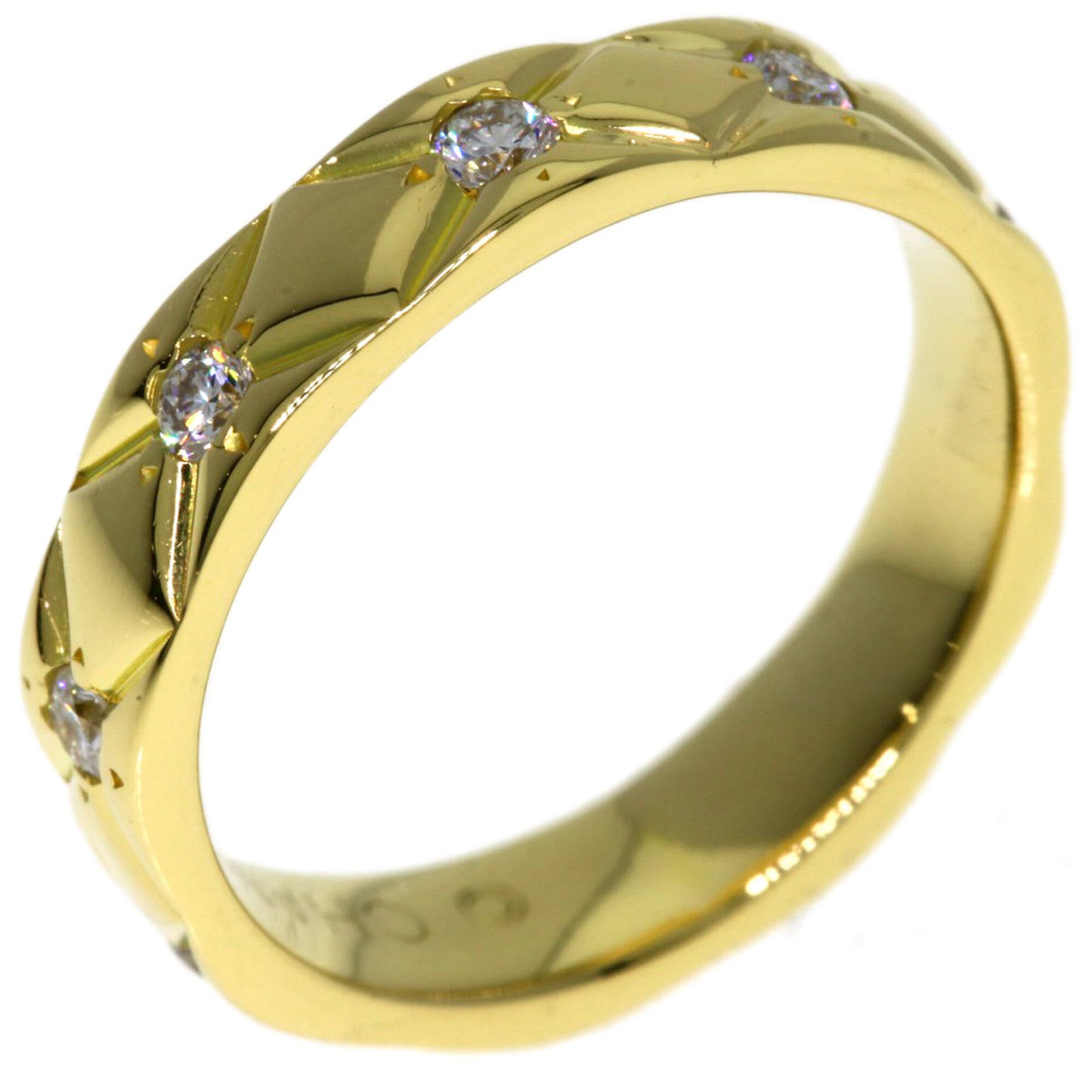 Chanel Matelasse Yellow Gold (18K) Band Ring (Pre-Owned)