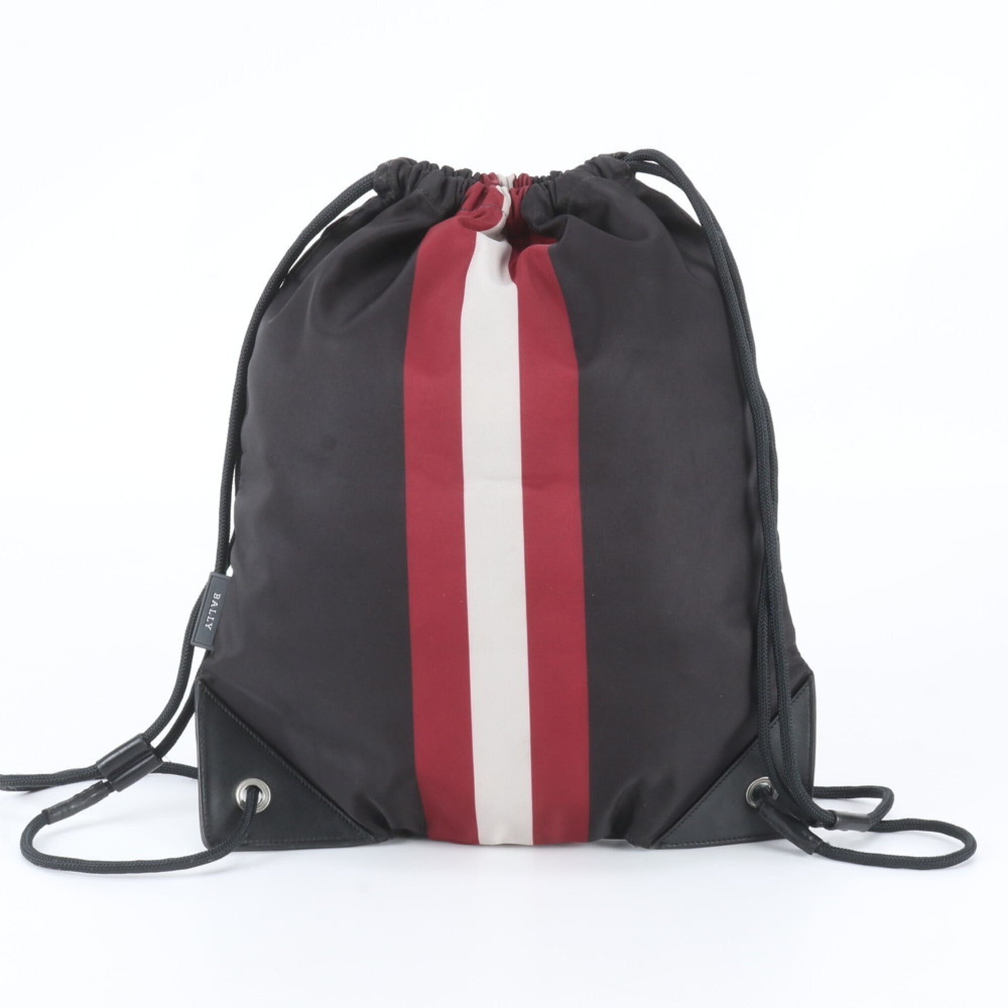 Bally Black Leather Nylon Backpack (Pre-Owned)