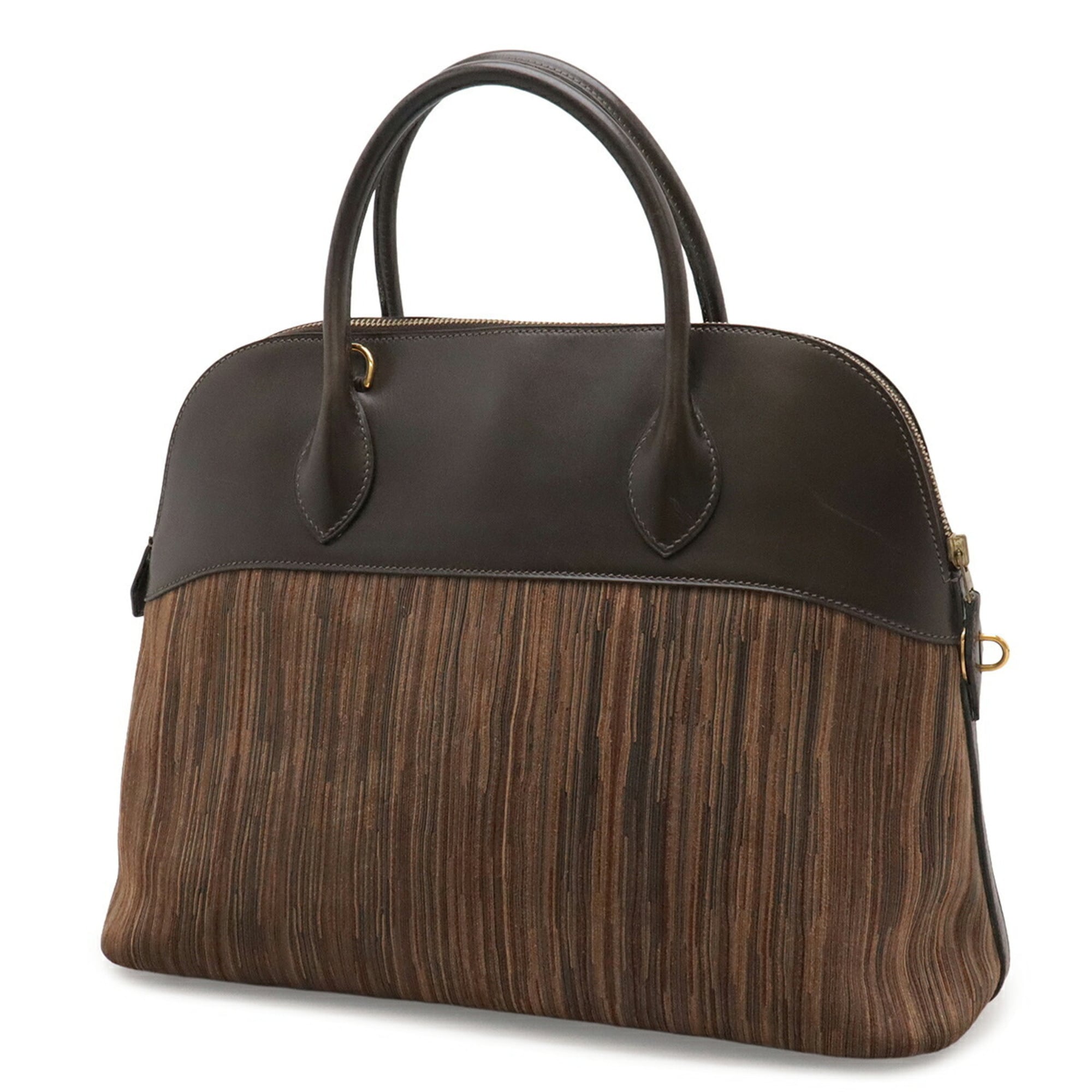 Hermes Brown Chocolat Multi-Color Box Calf Leather Handbag Tote Bag (Pre-Owned)