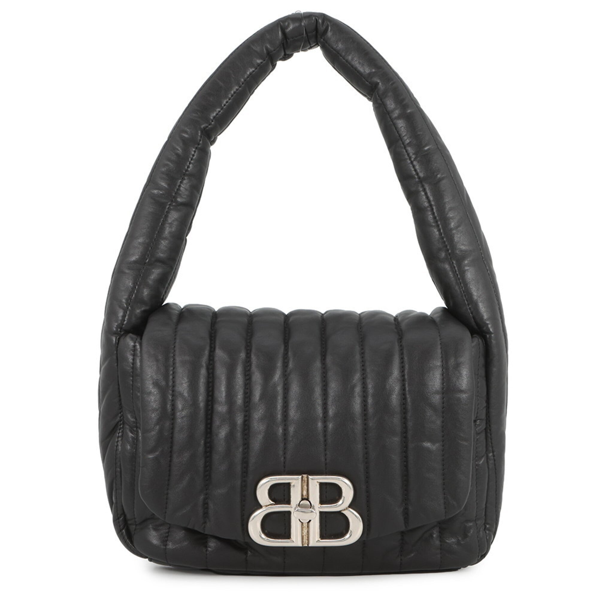 Balenciaga Black Leather Handbag Shoulder Bag (Pre-Owned)