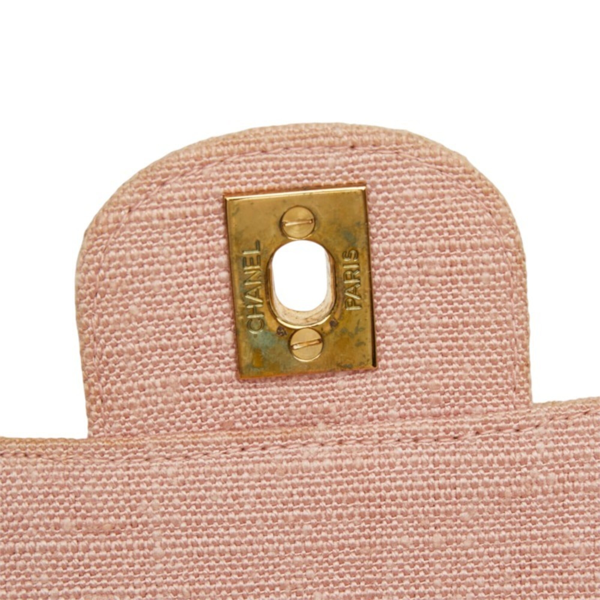 Chanel Pink Grained Calfskin Leather Shoulder Bag (Pre-Owned)