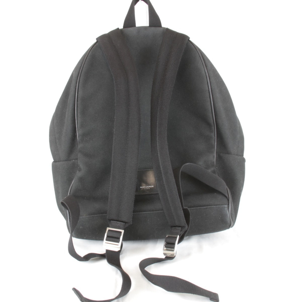 Yves Saint Laurent Black Cotton Canvas Backpack (Pre-Owned)