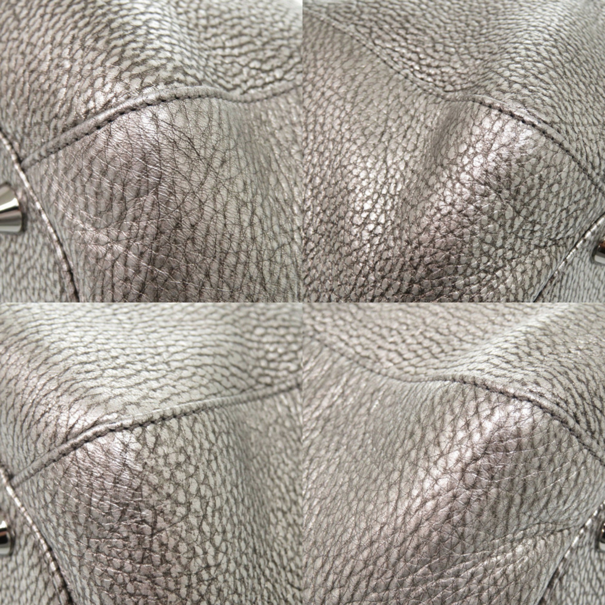 Jimmy Choo Black Silver Leather Shoulder Bag (Pre-Owned)