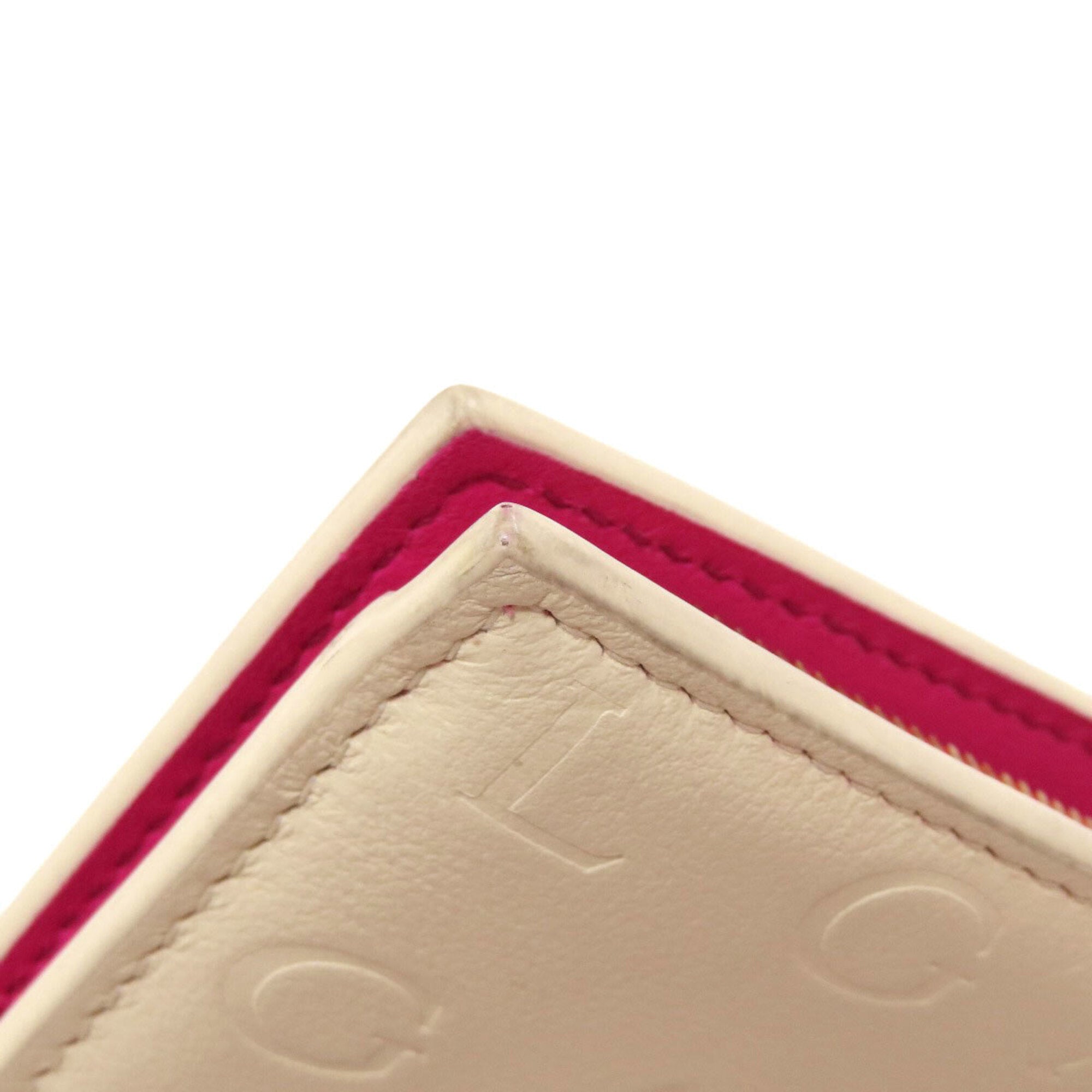 Bvlgari Logomania Beige Leather Wallet (Bi-Fold) (Pre-Owned)