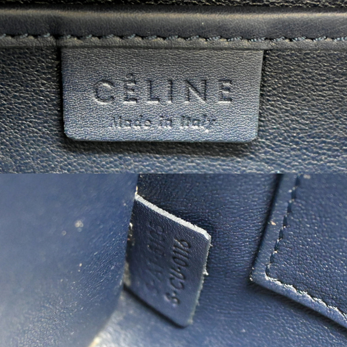 Celine Navy Leather Handbag (Pre-Owned)