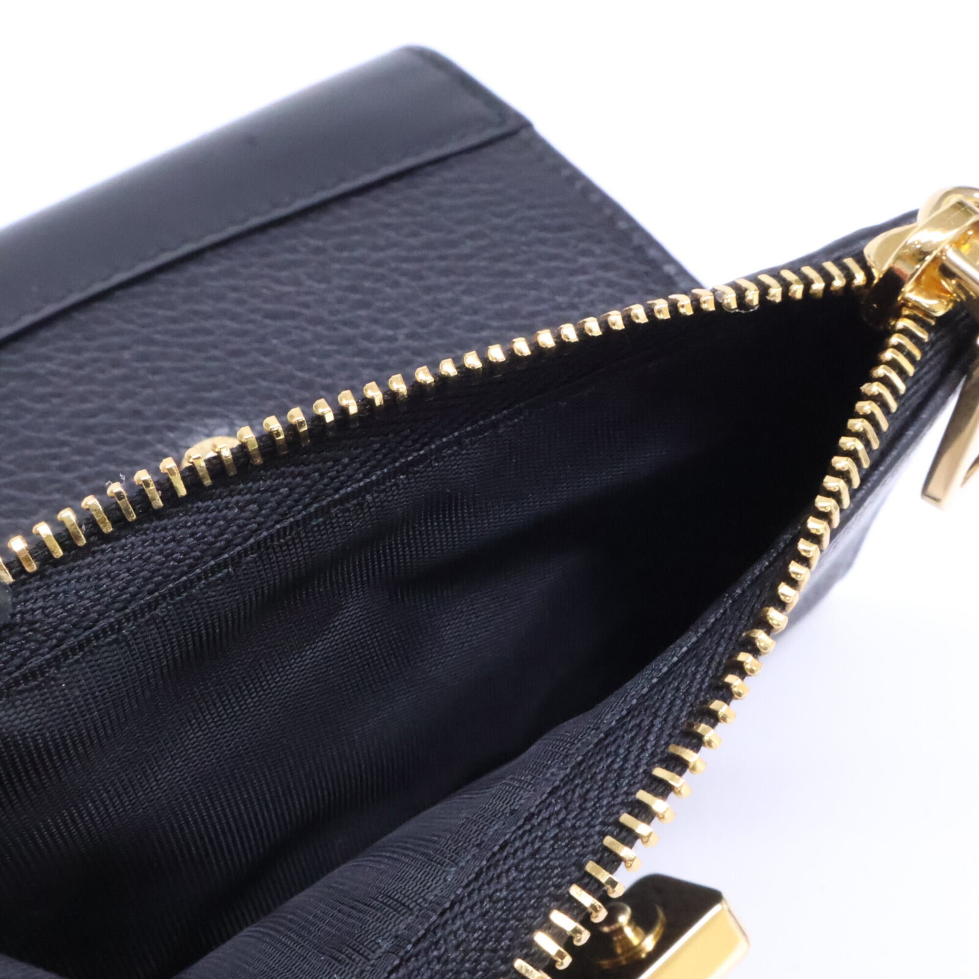 Miu Miu Black Leather Wallet (Tri-Fold) (Pre-Owned)