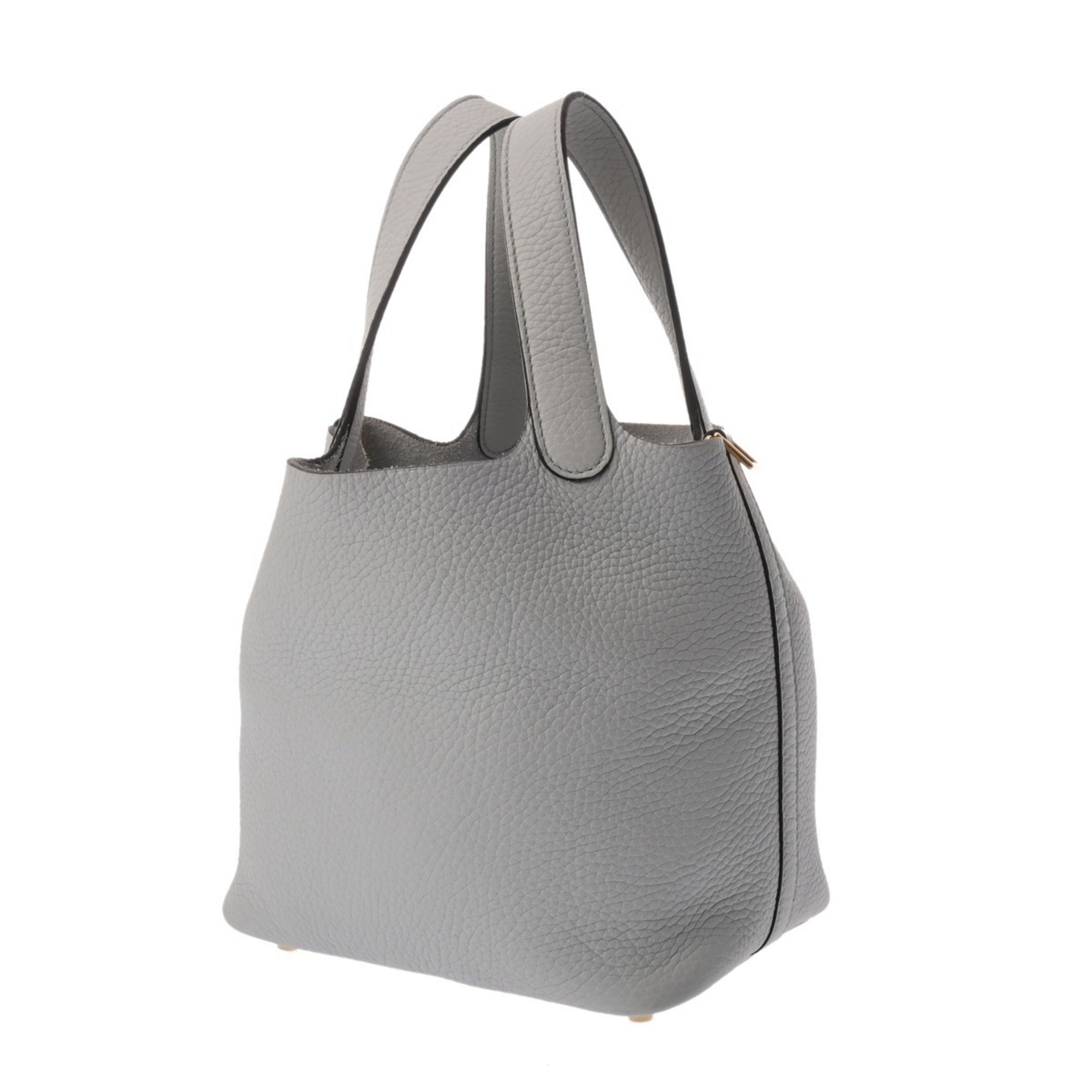 Hermes Blue Taurillon Clemence Leather Handbag (Pre-Owned)