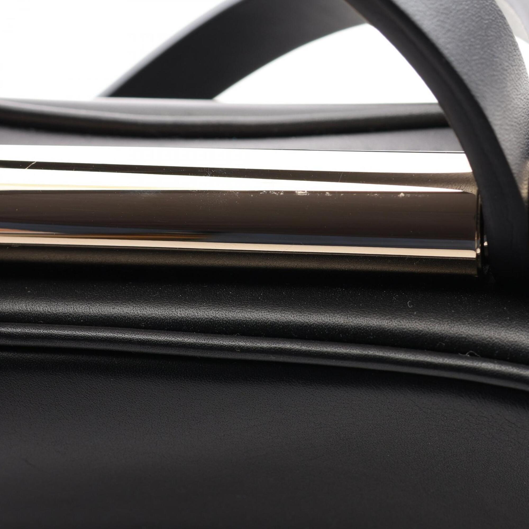 Valextra Black Leather Handbag Shoulder Bag (Pre-Owned)