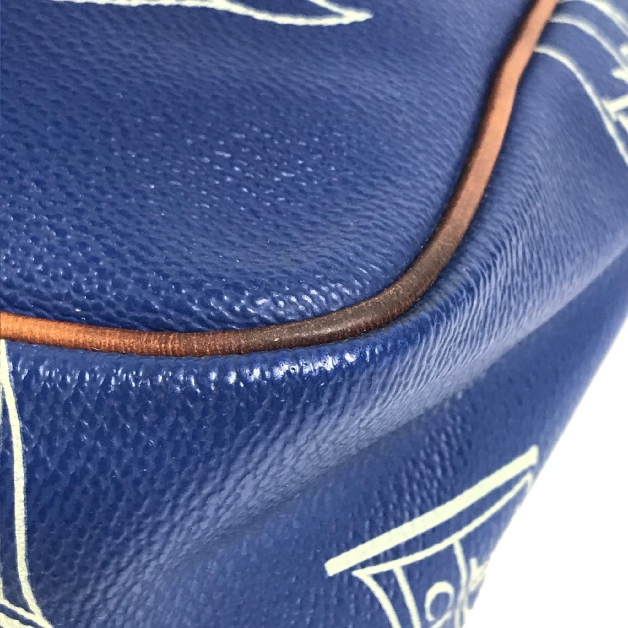 Louis Vuitton Louis Vuitton Cup Blue Leather Pochette Shoulder Bag (Pre-Owned)