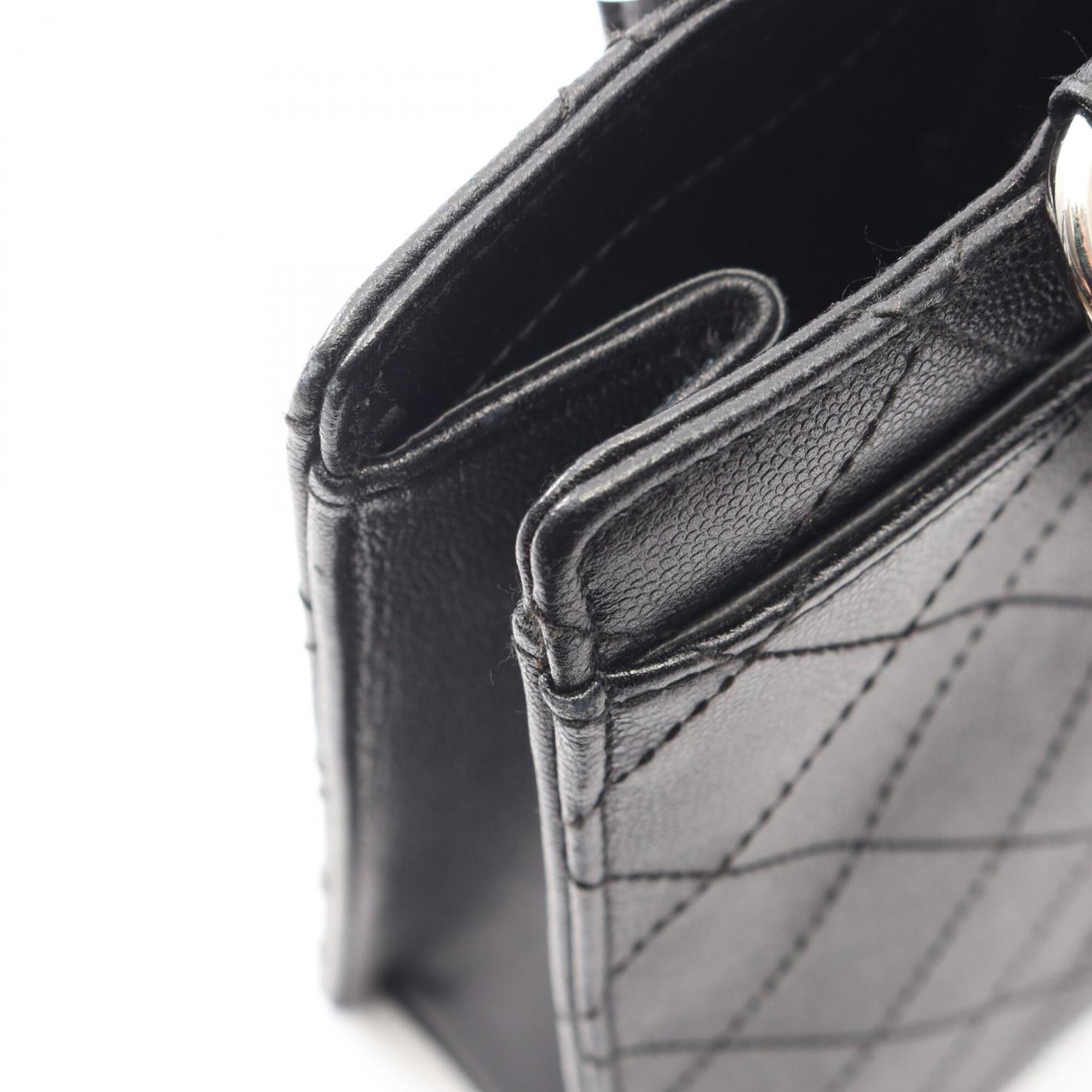 Chanel Black Leather Handbag (Pre-Owned)