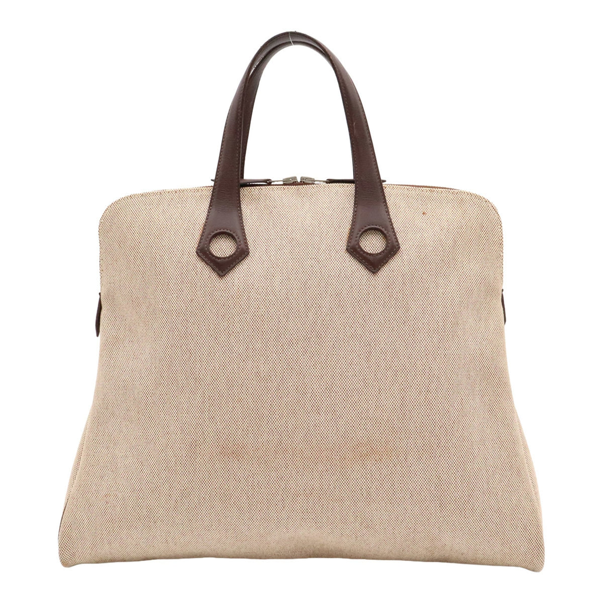 Hermes Brown Ivory Natural Toile H Handbag (Pre-Owned)