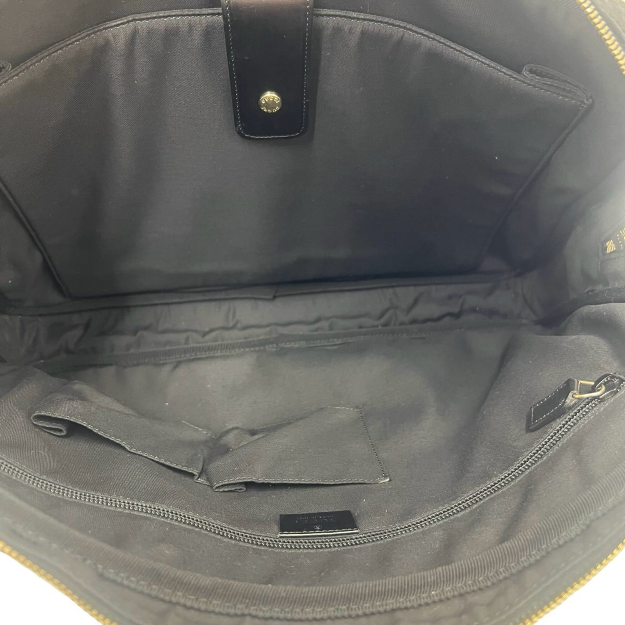 Gucci Black Leather Pvc Briefcase Shoulder Bag (Pre-Owned)