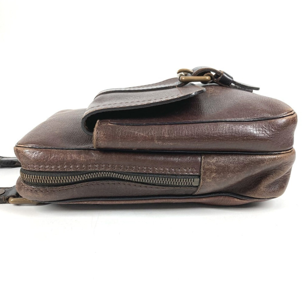 Louis Vuitton Brown Coffee Utah Leather Leather Pochette Shoulder Bag (Pre-Owned)