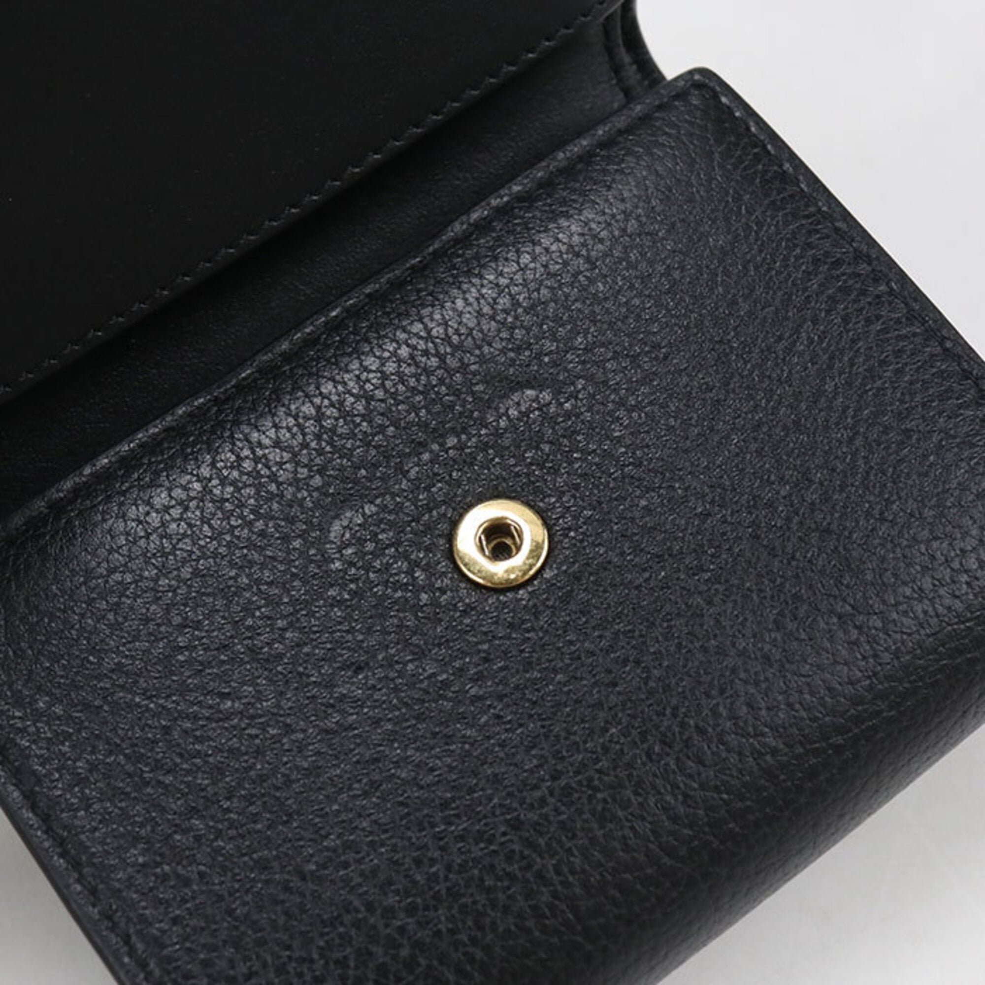 Celine Black Leather Wallet (Tri-Fold) (Pre-Owned)