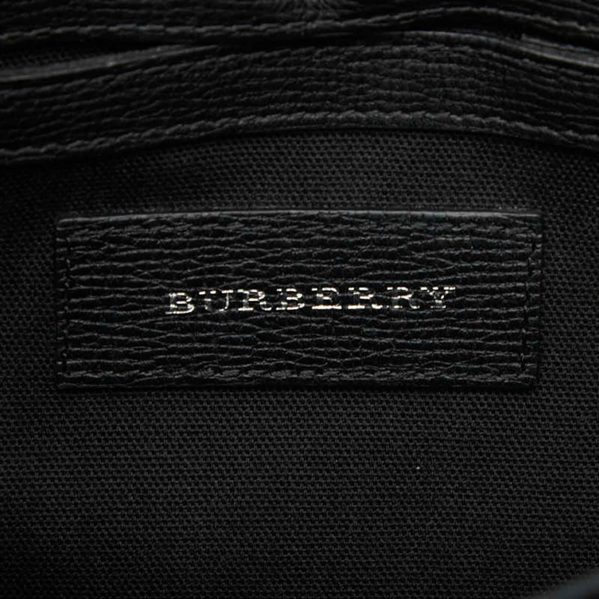 Burberry Black Brown Canvas Shoulder Bag (Pre-Owned)