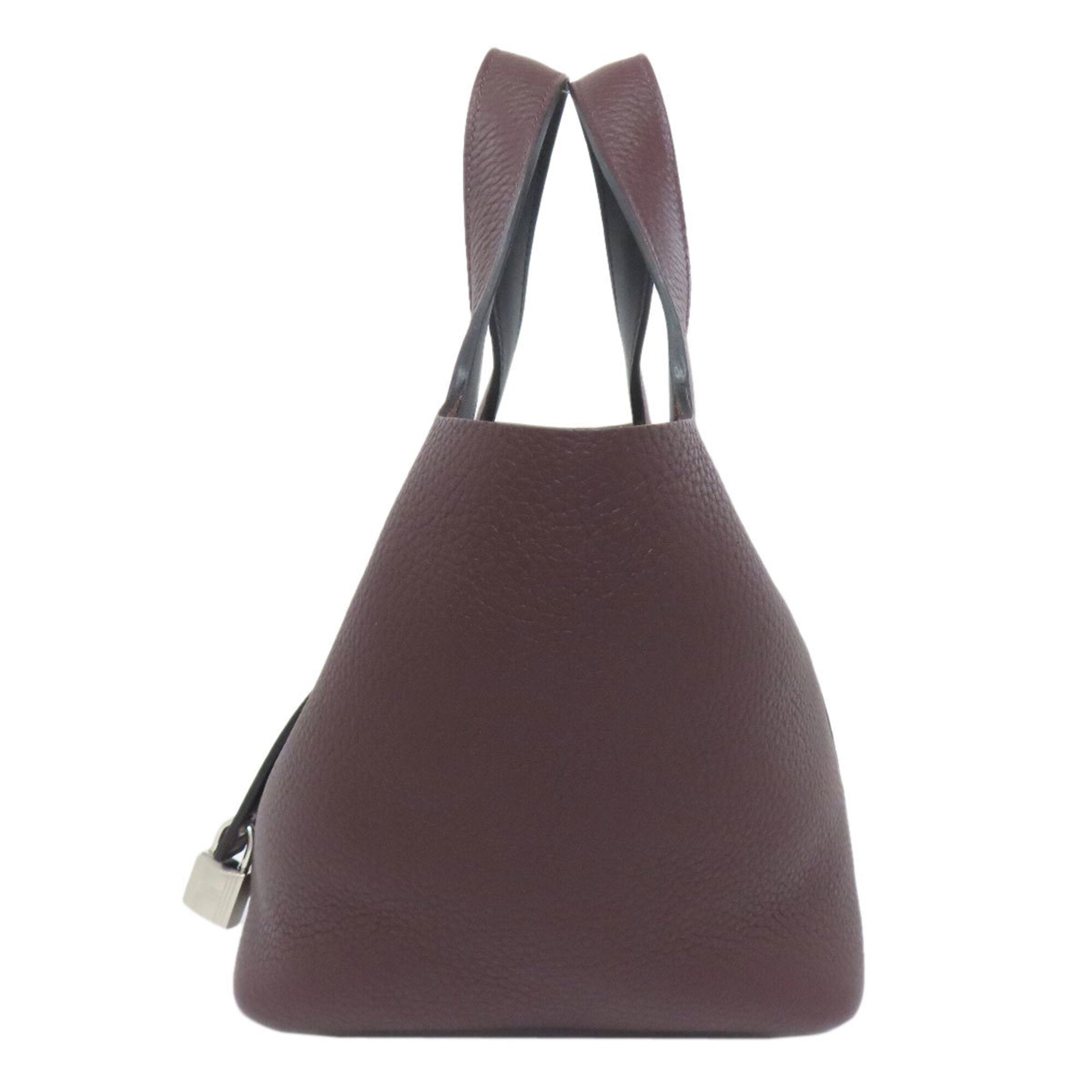 Hermes Bordeaux Taurillon Clemence Leather Handbag (Pre-Owned)