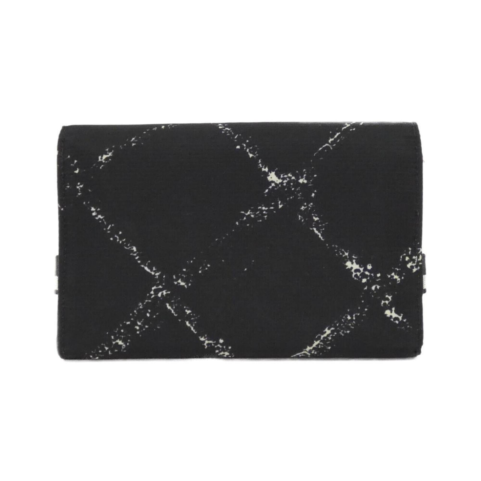 Chanel Black White Nylon Wallet (Tri-Fold) (Pre-Owned)