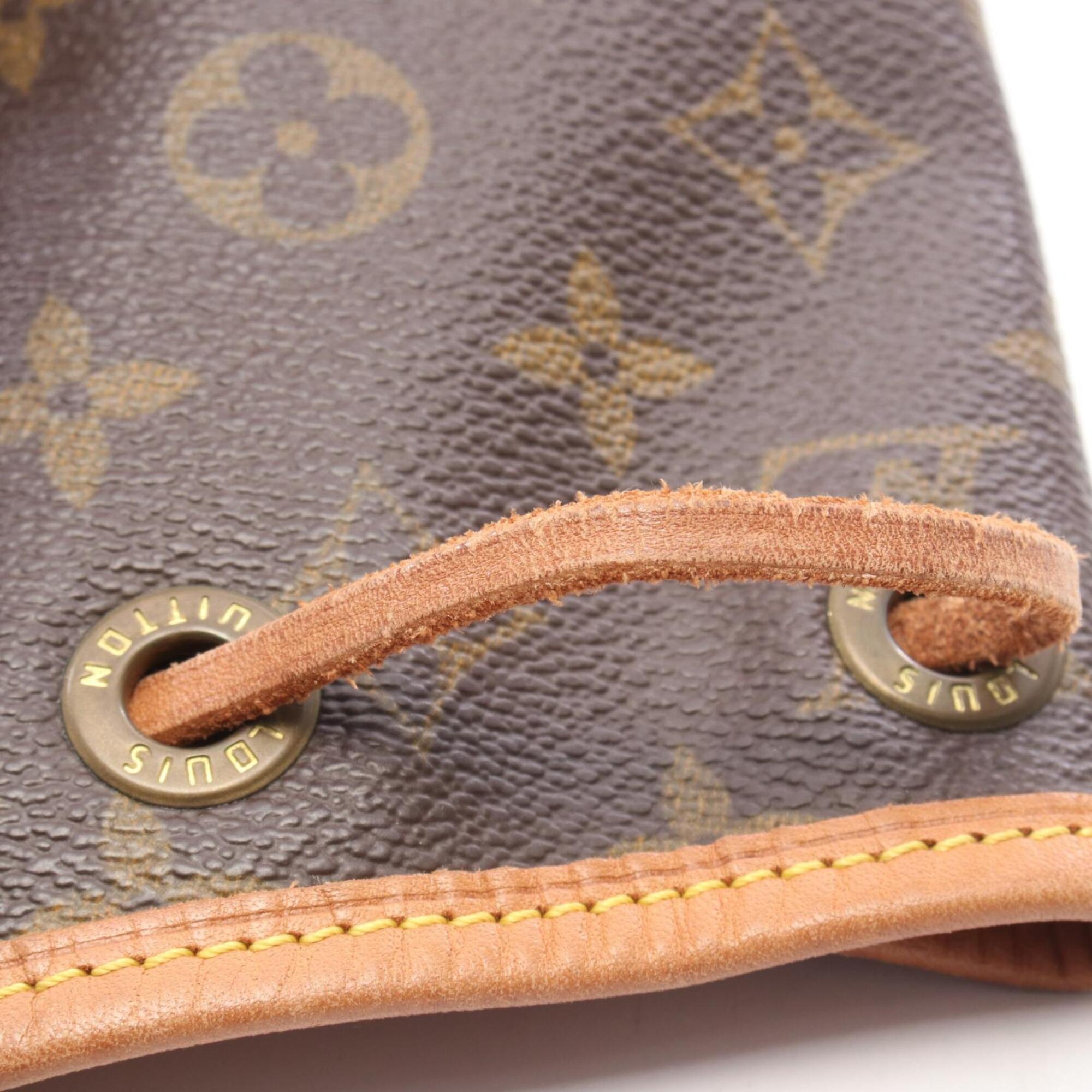 Louis Vuitton Monogram Brown Coated Canvas Leather Backpack (Pre-Owned)