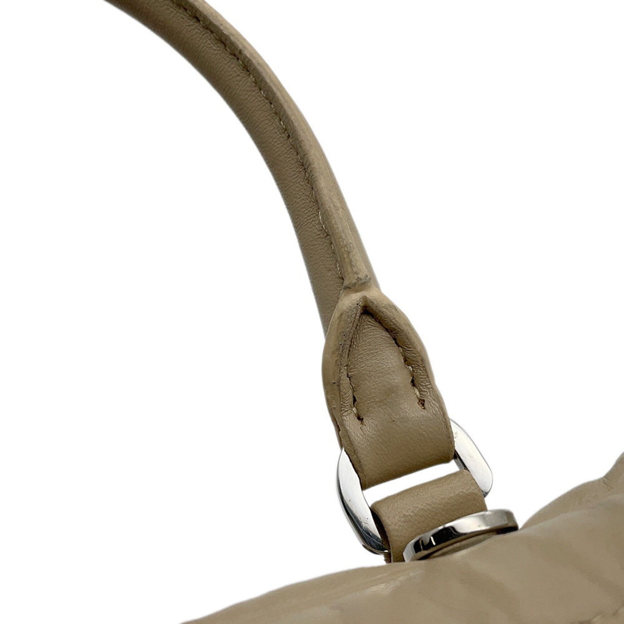 Prada Beige Leather Handbag Shoulder Bag (Pre-Owned)