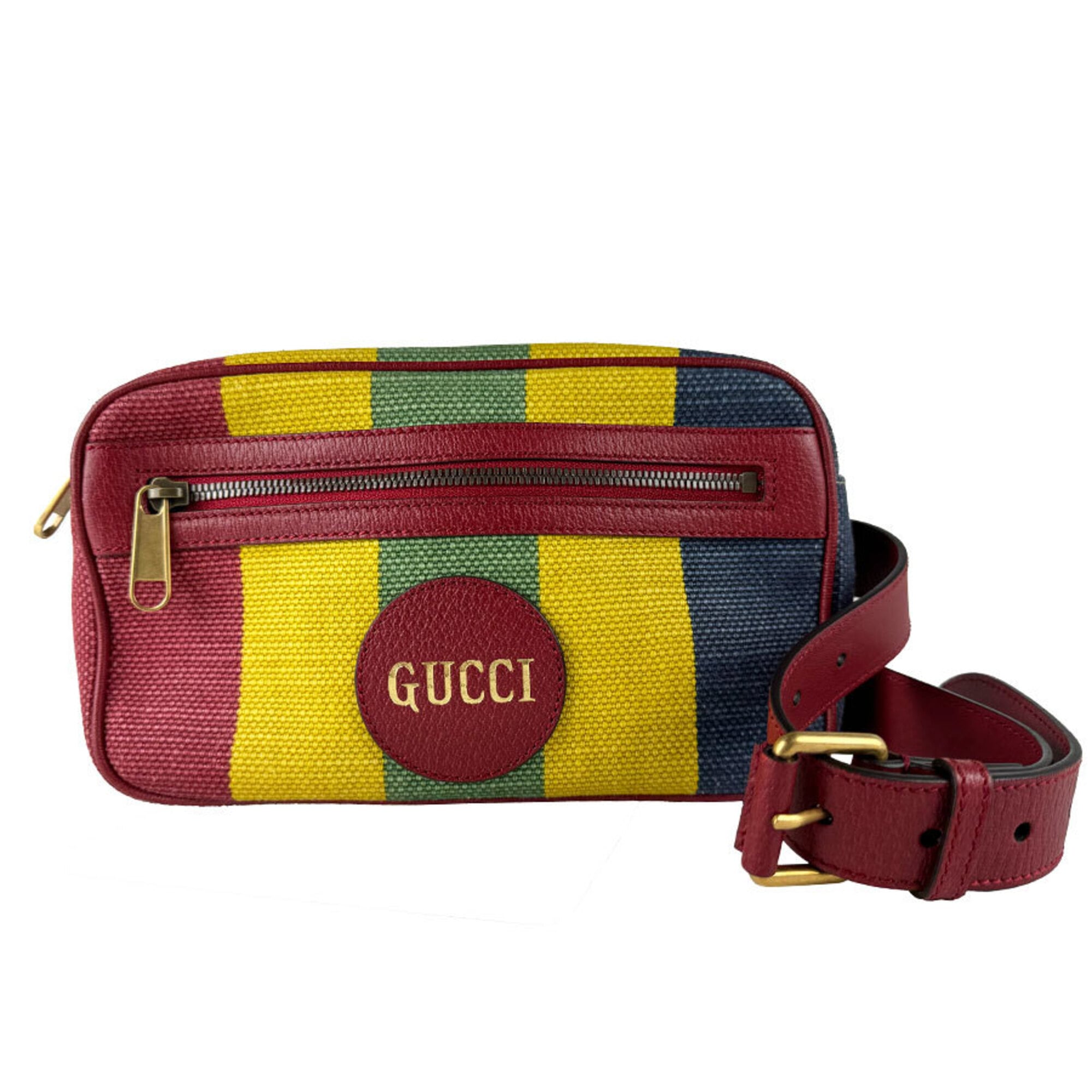 Gucci Multi-Color Canvas Leather Fanny Pack (Pre-Owned)