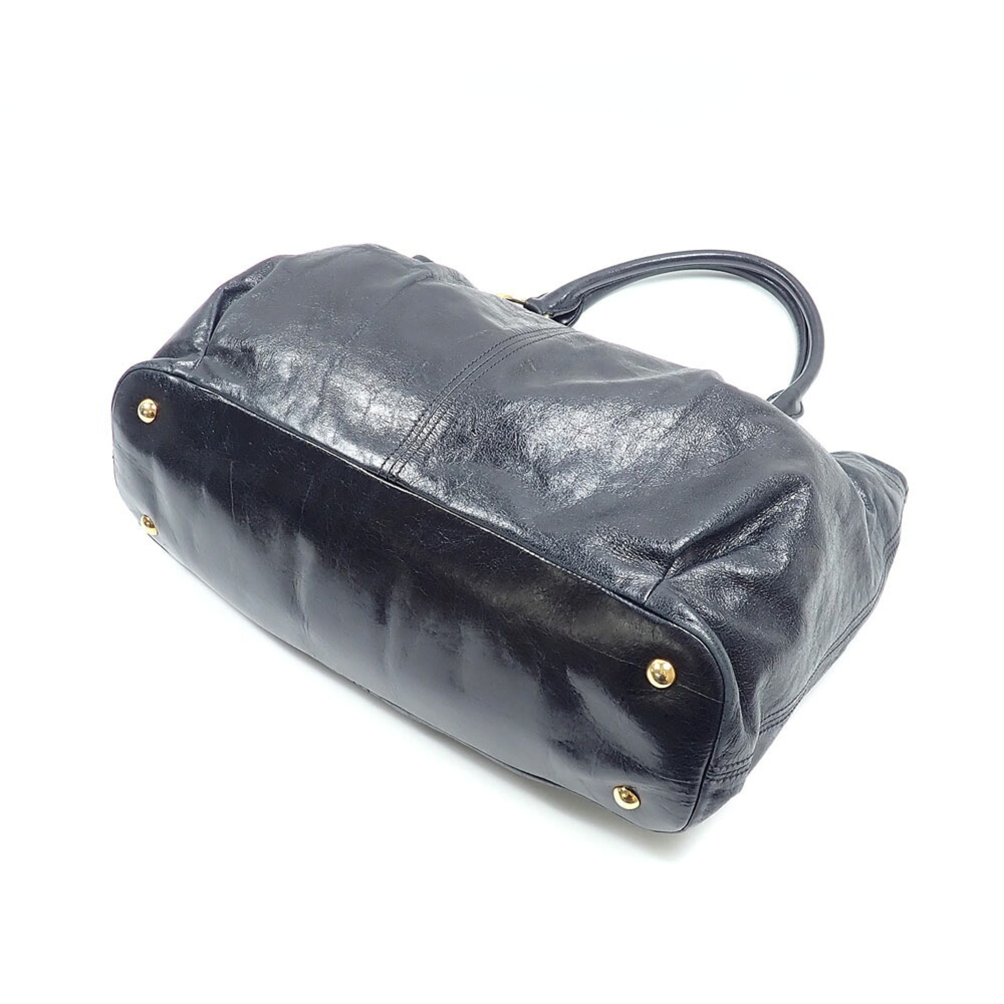 Miu Miu Black Leather Tote Bag (Pre-Owned)