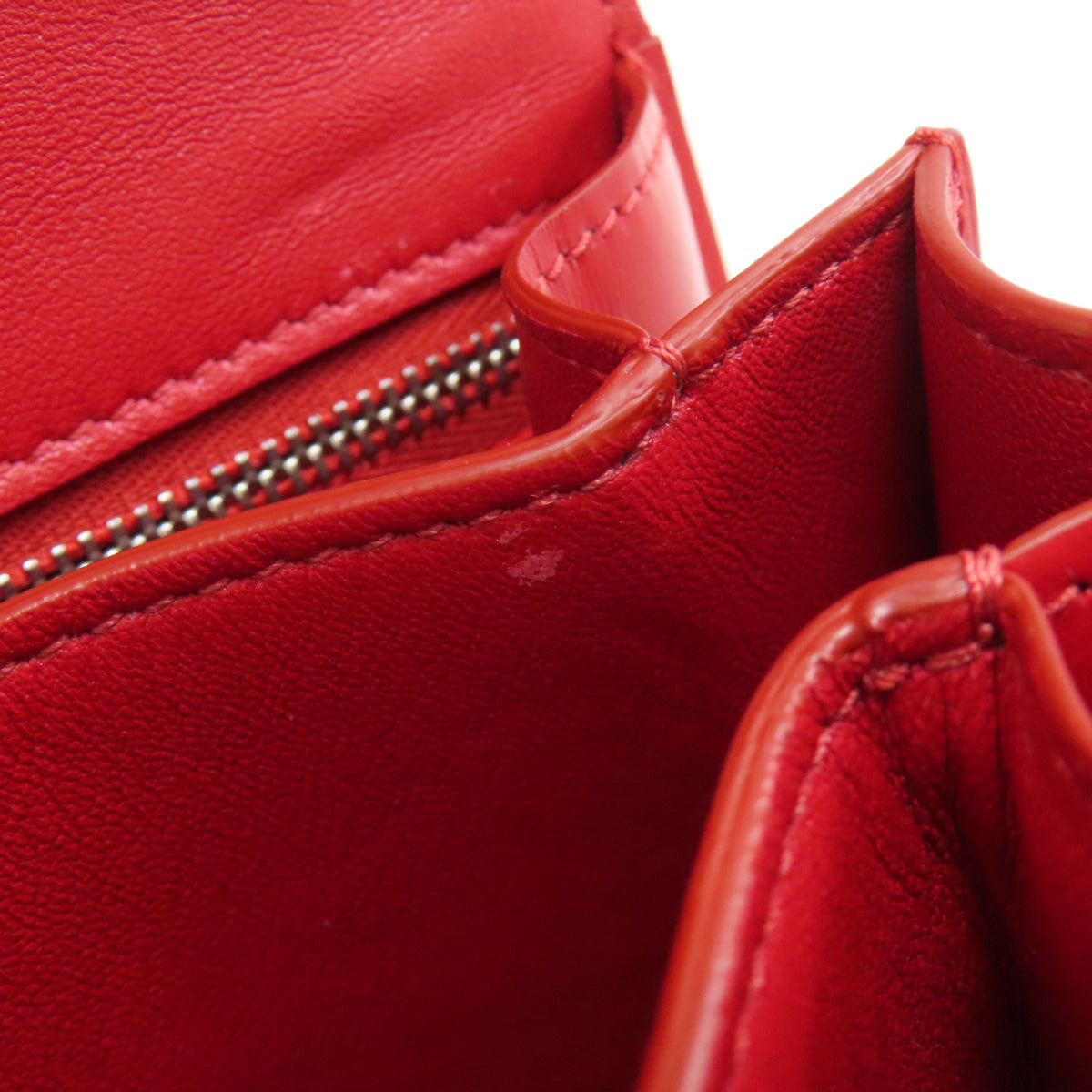 Celine Red Color Leather Shoulder Bag (Pre-Owned)