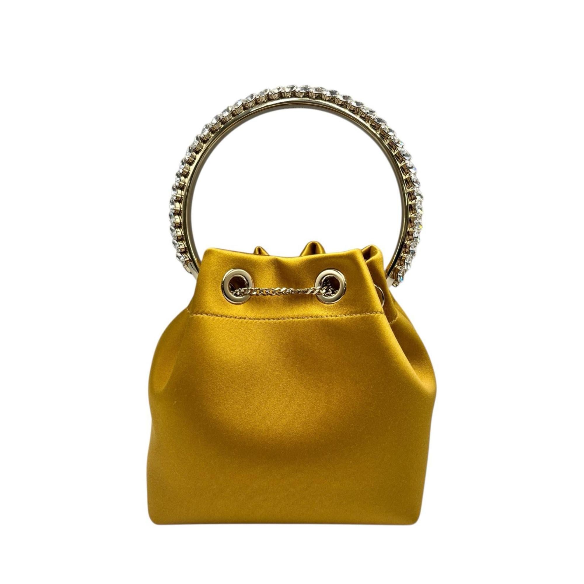 Jimmy Choo Yellow Satin Shoulder Bag (Pre-Owned)