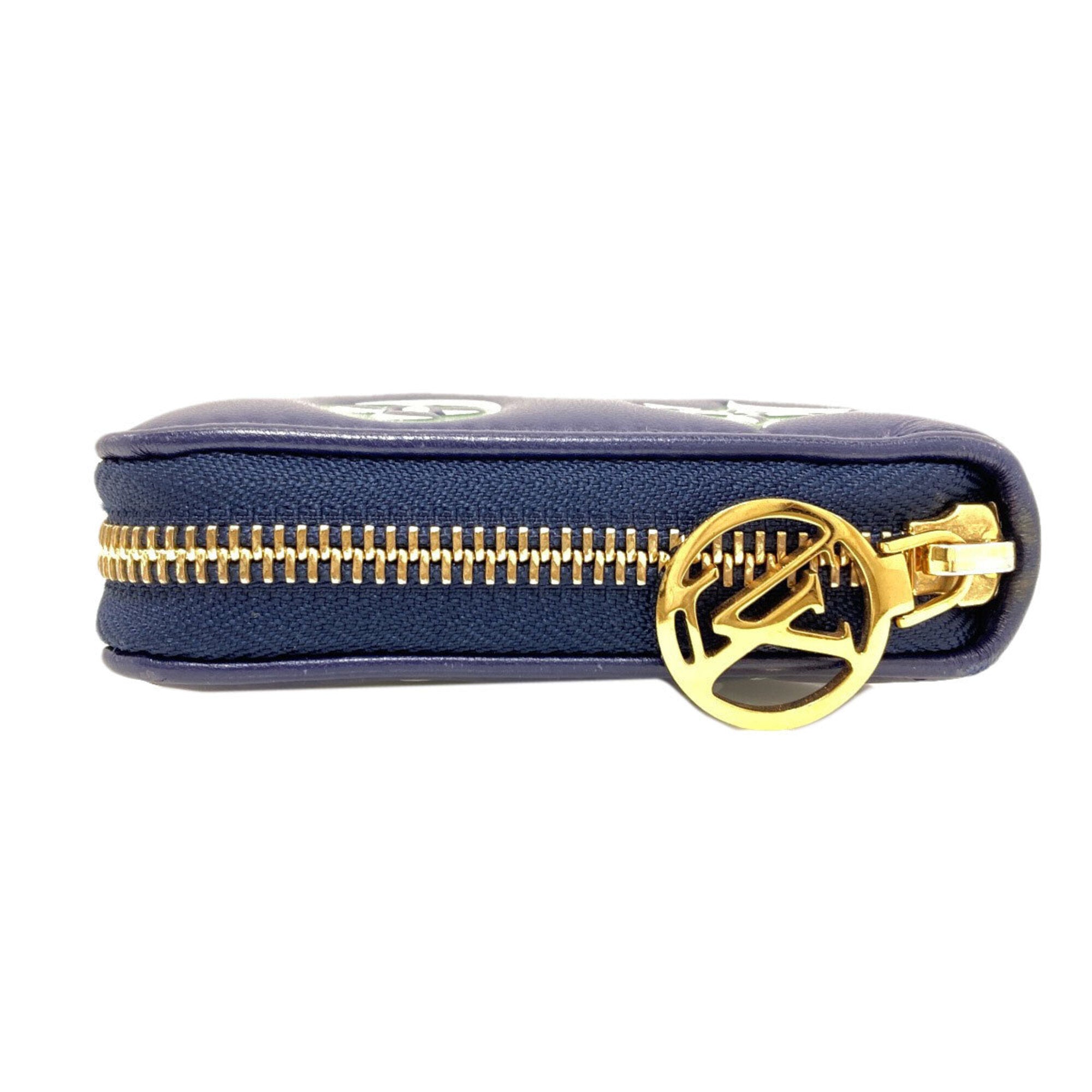 Louis Vuitton Blue Green Leather Long Wallet (Bi-Fold) (Pre-Owned)