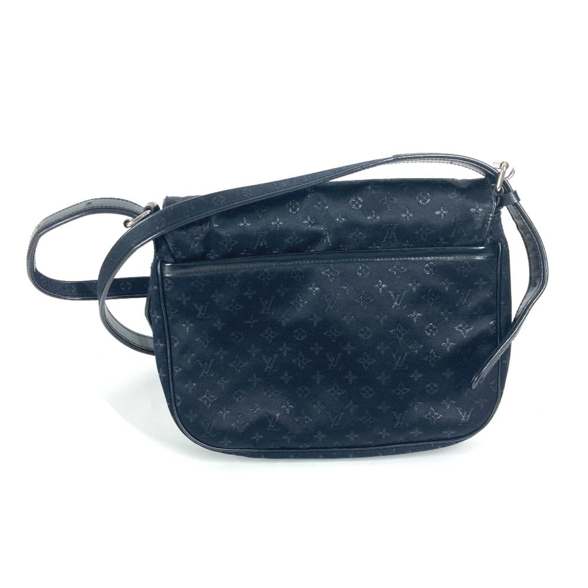 Louis Vuitton Monogram Satin Black Monogram Satin Pochette Shoulder Bag (Pre-Owned)