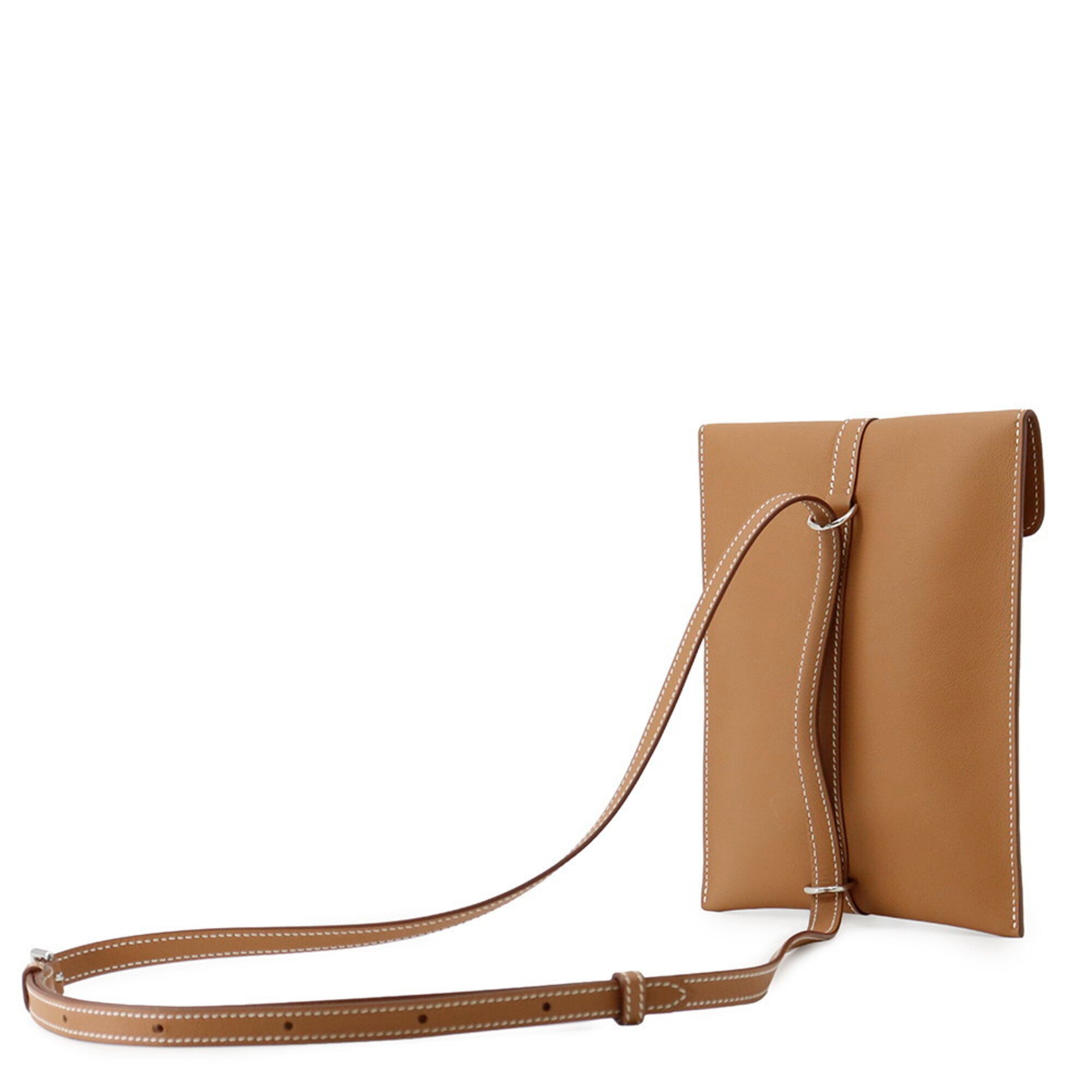 Hermes Gold Swift Leather Shoulder Bag Sling Bag (Pre-Owned)
