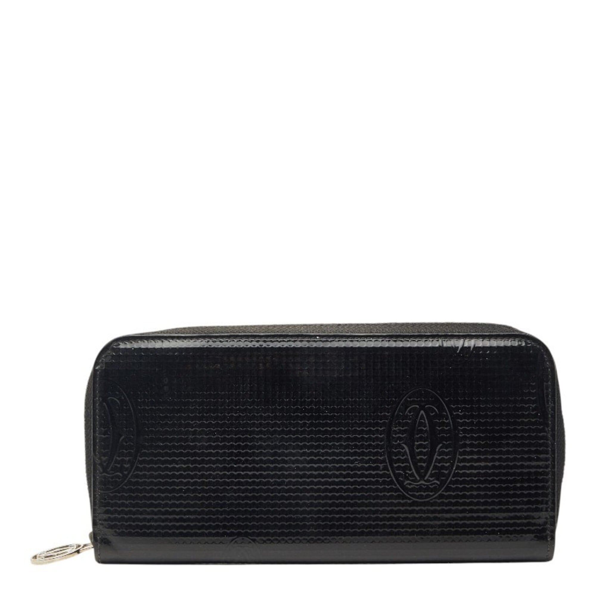 Cartier Black Patent Leather Long Wallet (Bi-Fold) (Pre-Owned)