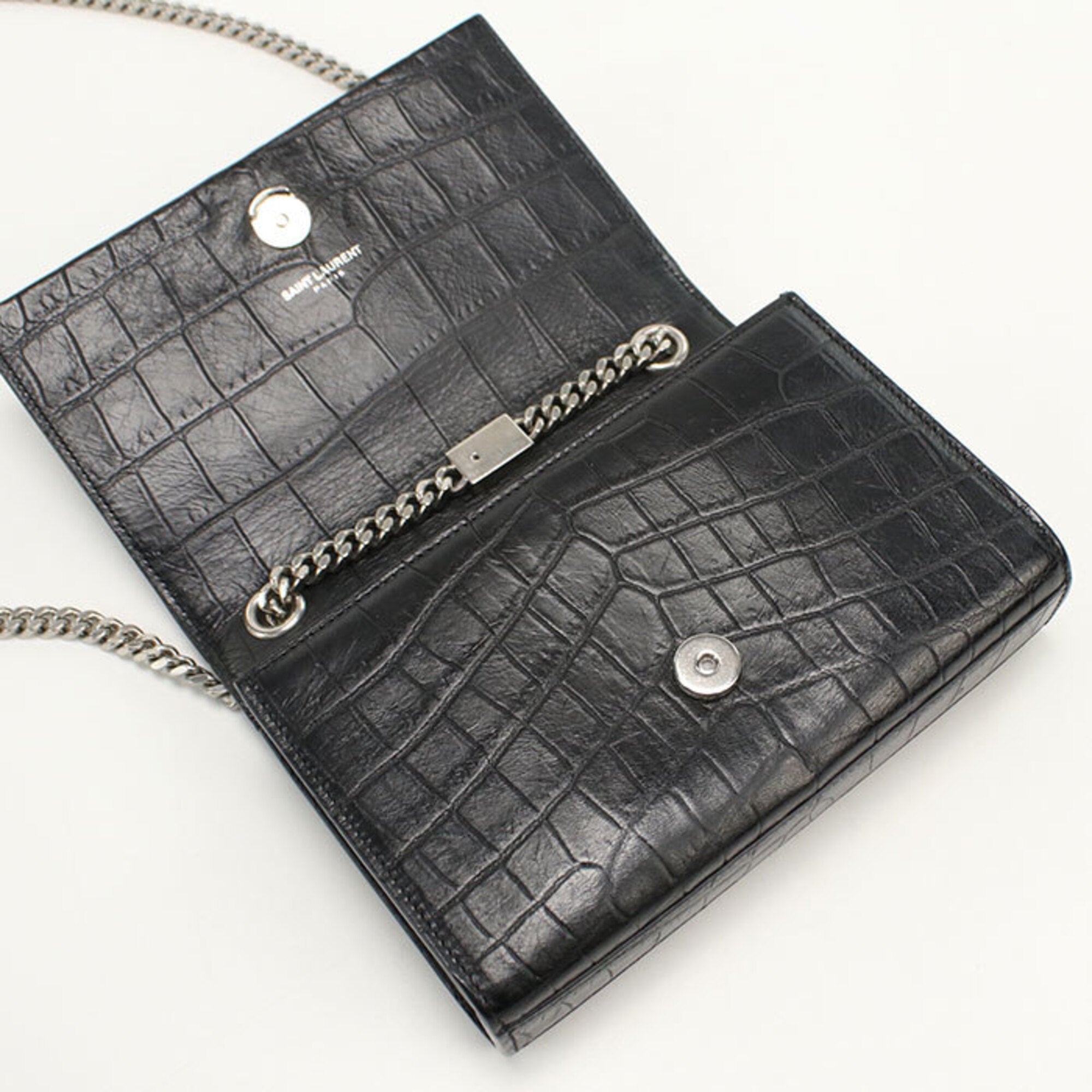 Saint Laurent Black Leather Shoulder Bag (Pre-Owned)