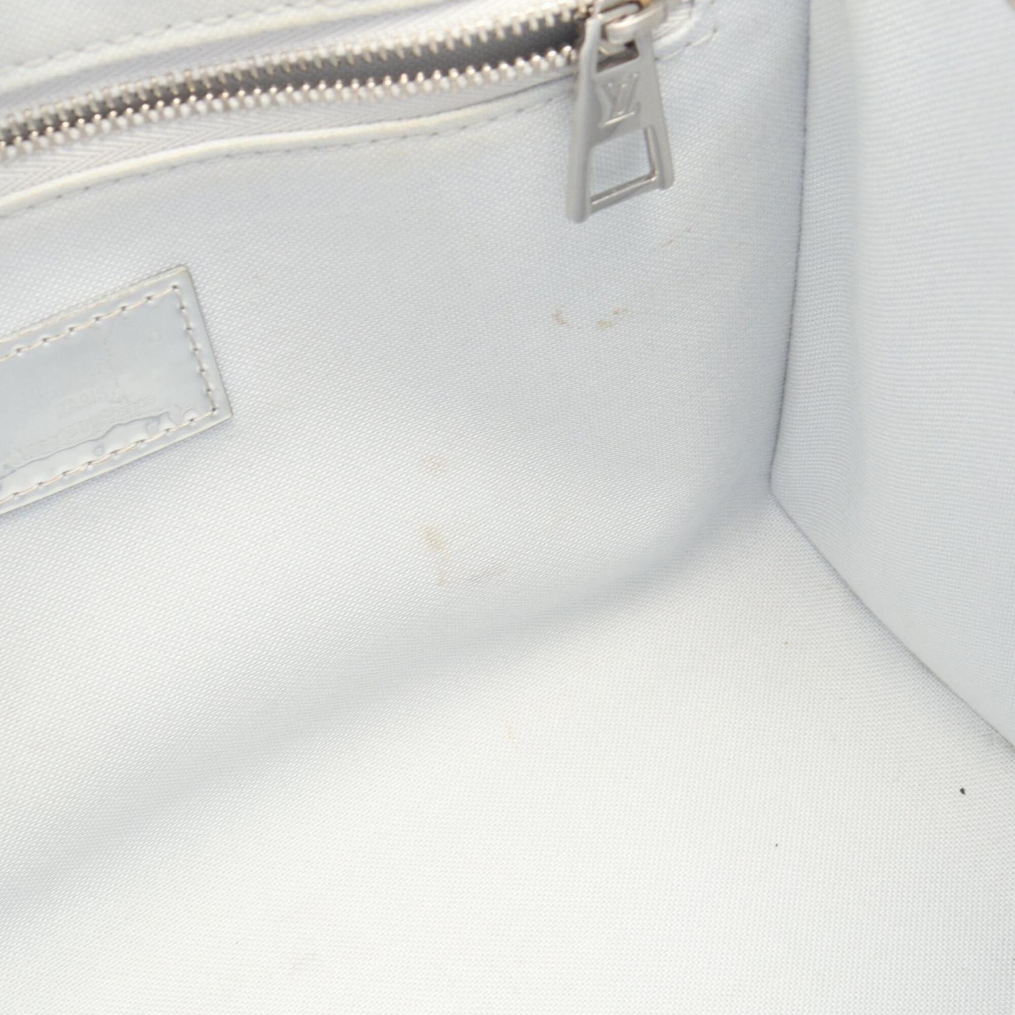 Louis Vuitton Argent Silver Coated Canvas Handbag (Pre-Owned)