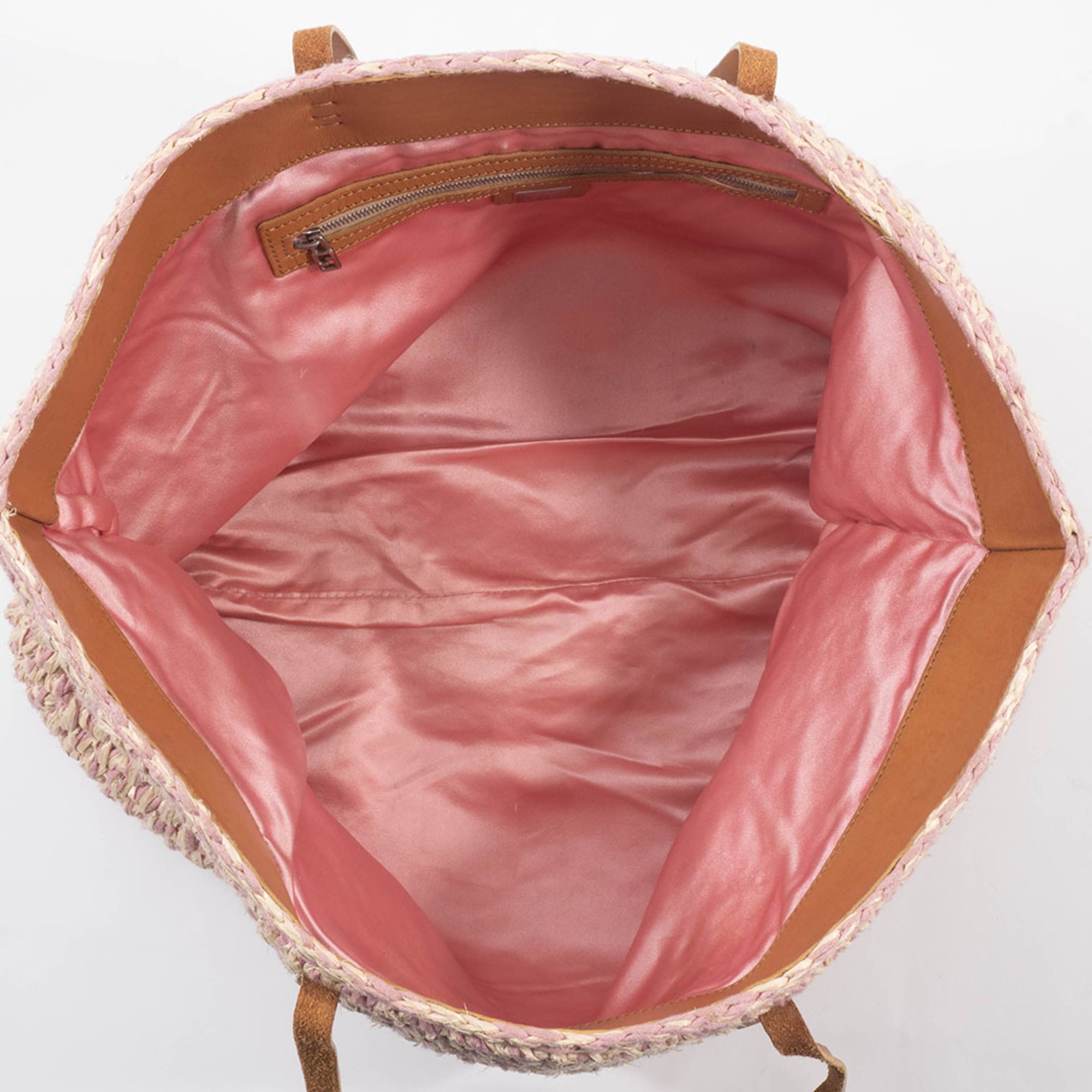 Fendi Pink Straw Tote Bag (Pre-Owned)