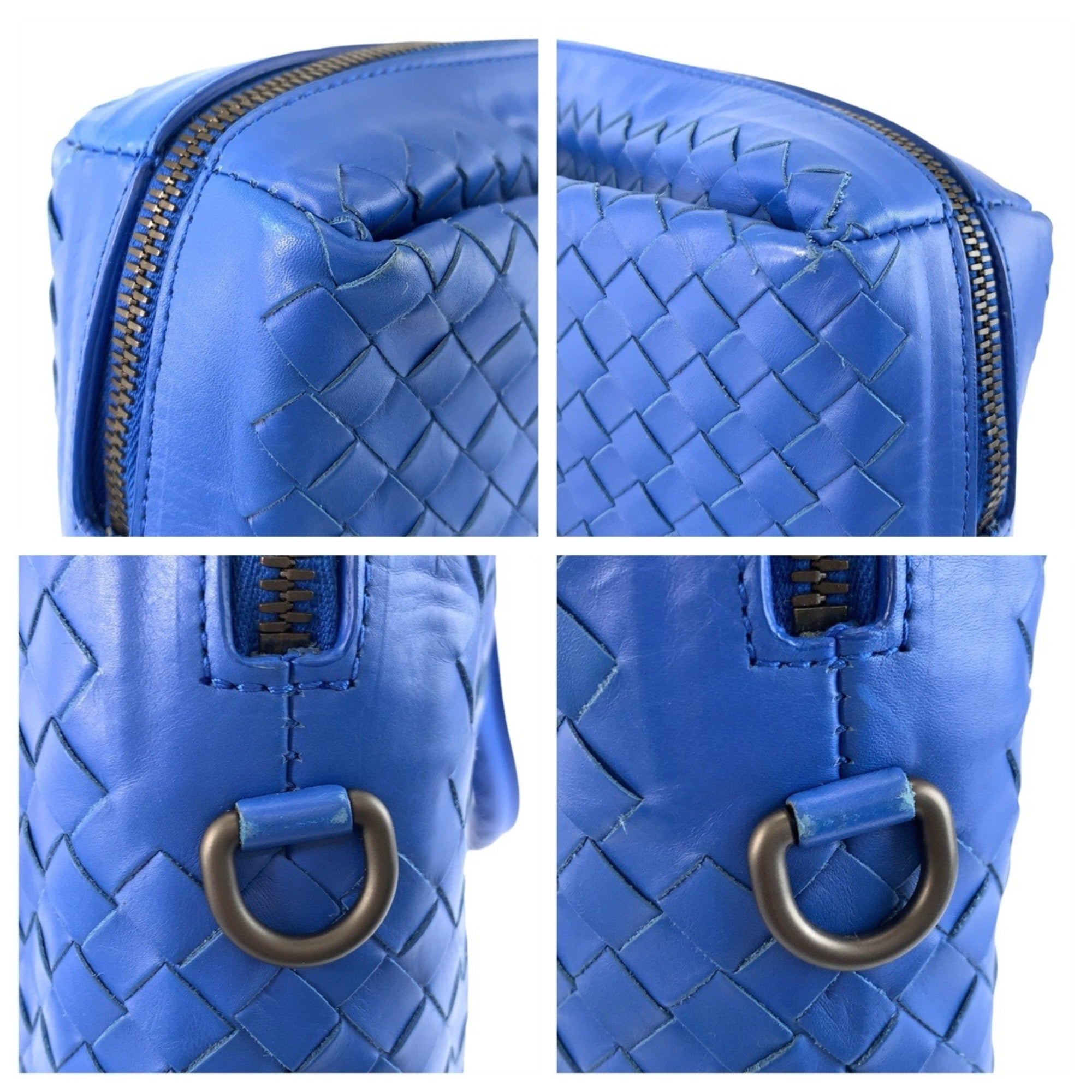 Bottega Veneta Blue Leather Briefcase (Pre-Owned)