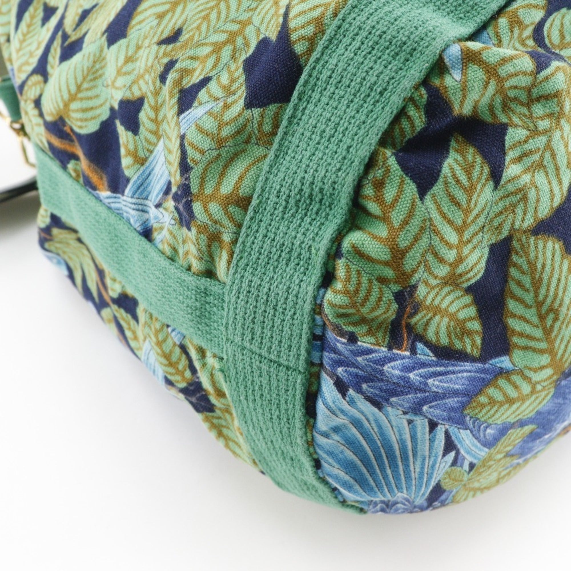 Hermes Green Cotton Shoulder Bag (Pre-Owned)