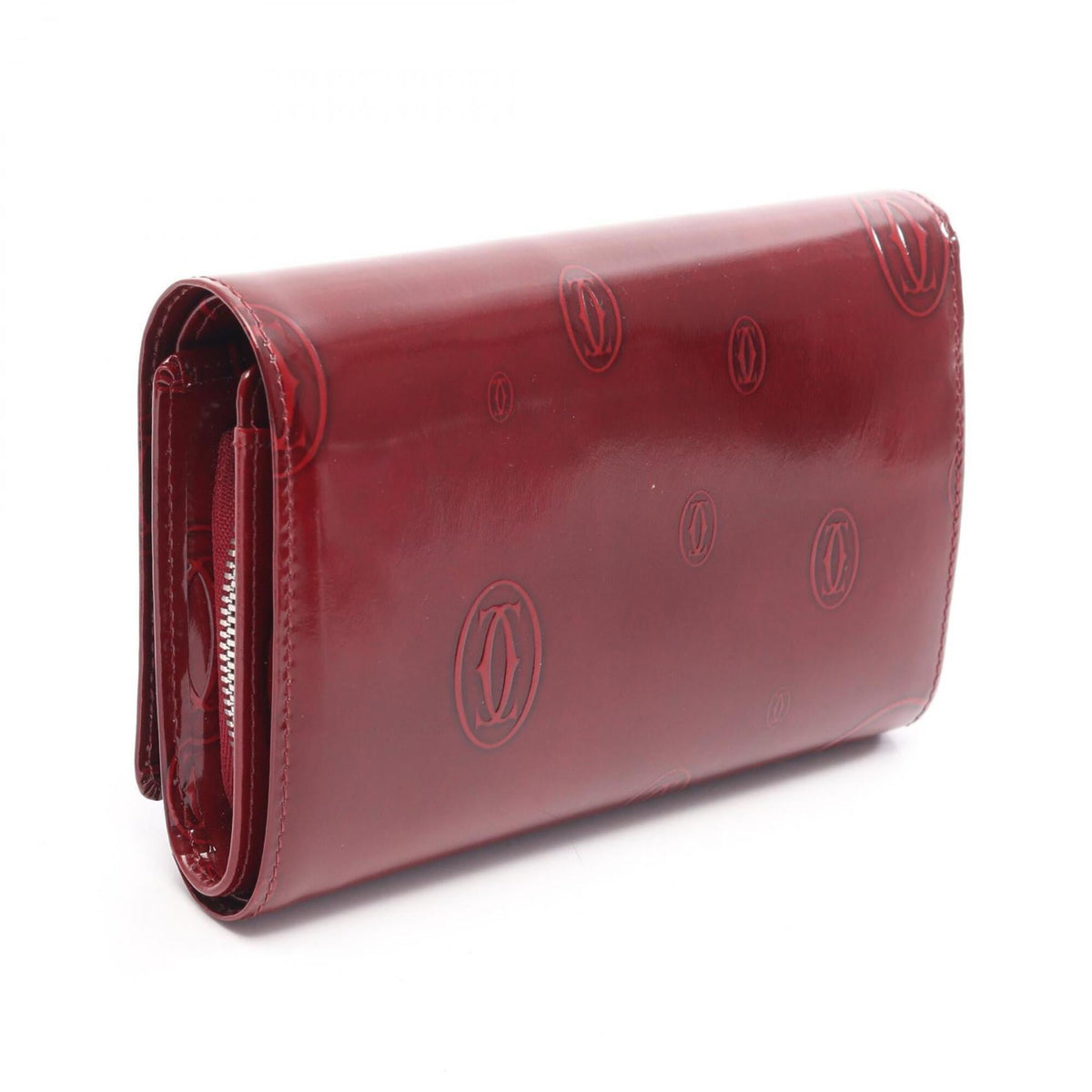 Cartier Bordeaux Patent Leather Wallet (Bi-Fold) (Pre-Owned)