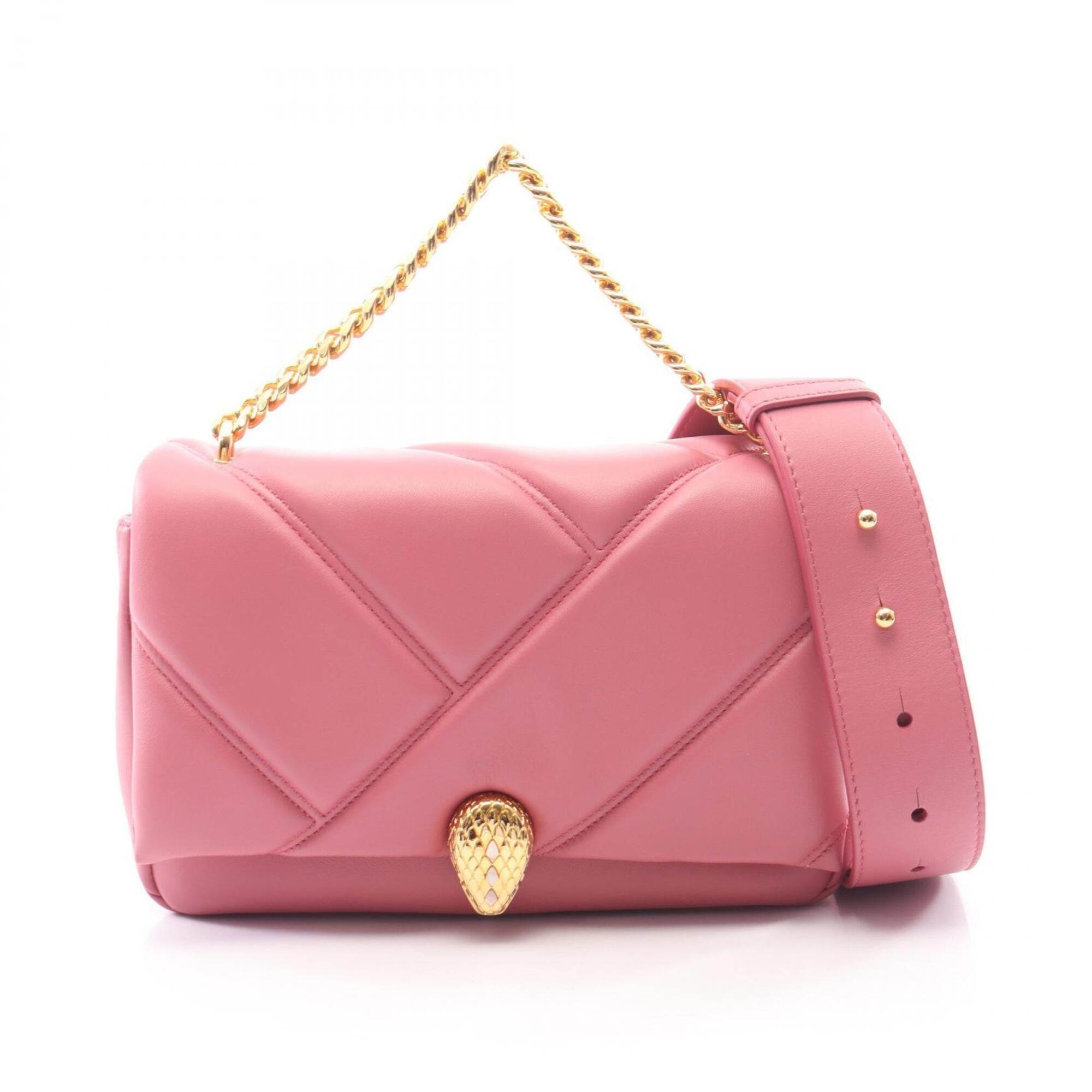 Bvlgari Pink Leather Handbag (Pre-Owned)