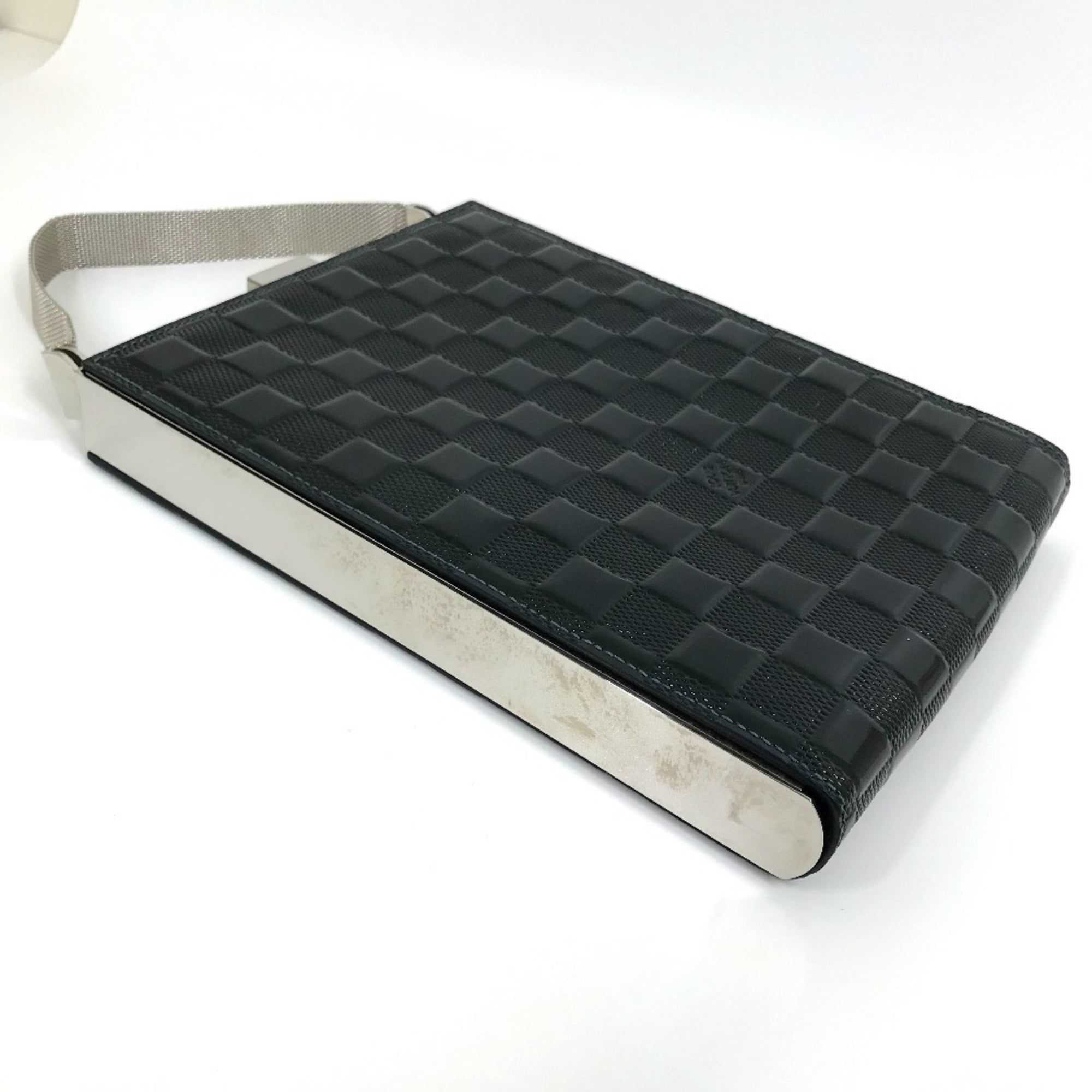 Louis Vuitton Dark Green Damier Vernis Patent Leather Handbag (Pre-Owned)
