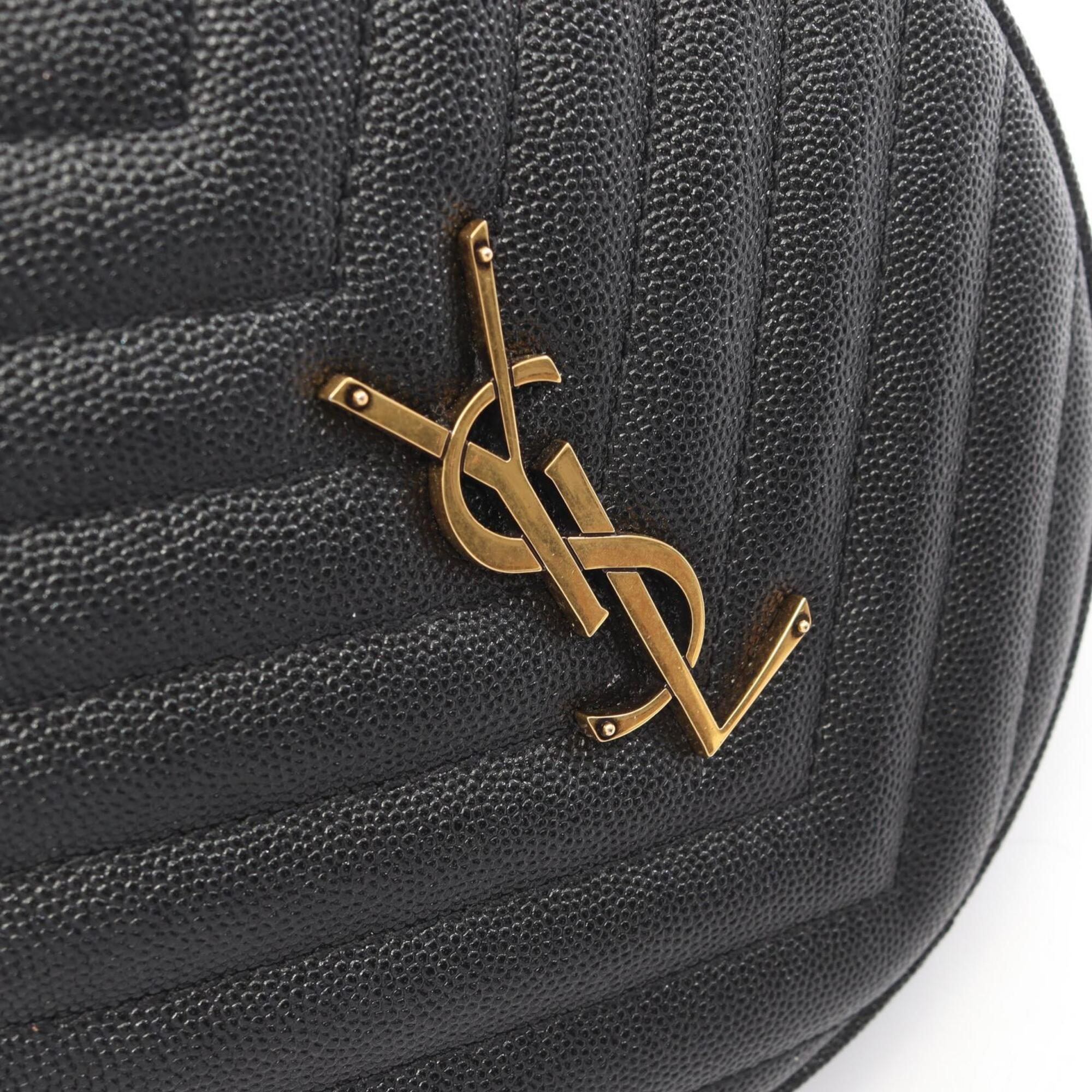 Yves Saint Laurent Black Leather Handbag Shoulder Bag (Pre-Owned)