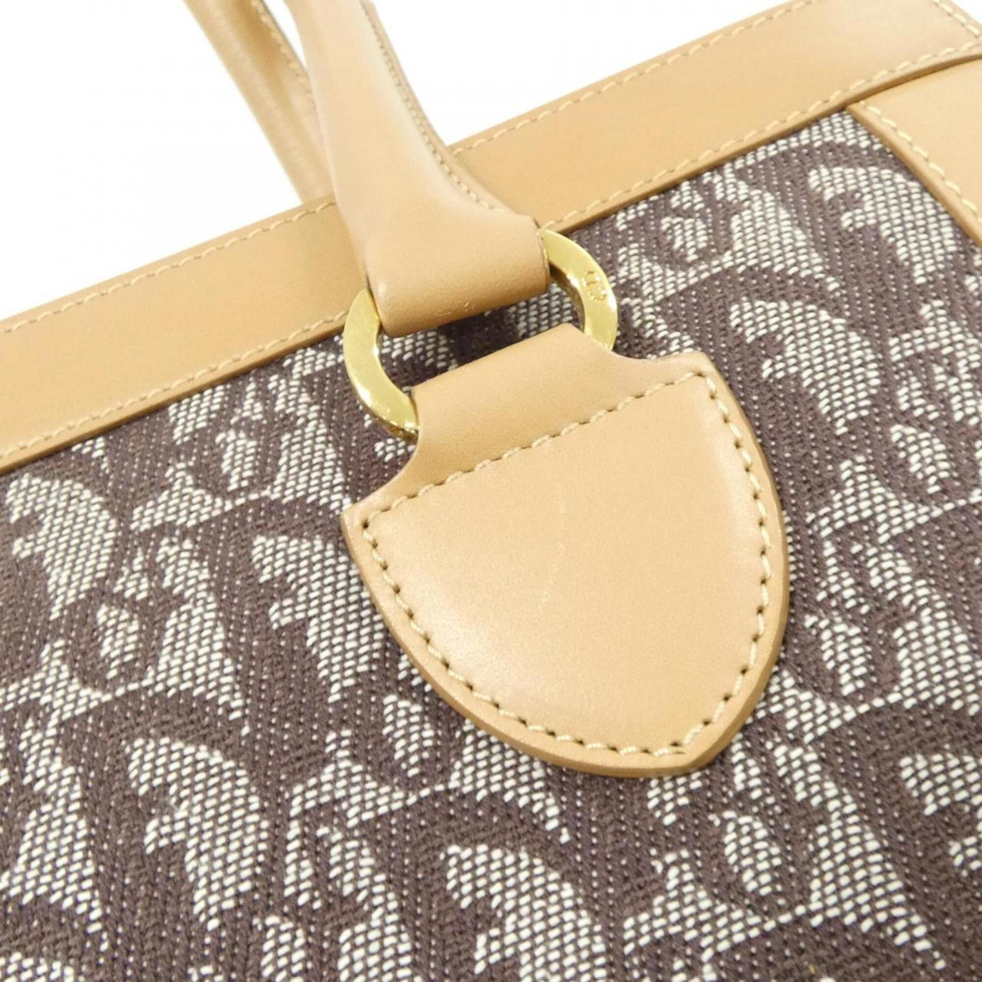 Christian Dior Brown Canvas Handbag (Pre-Owned)
