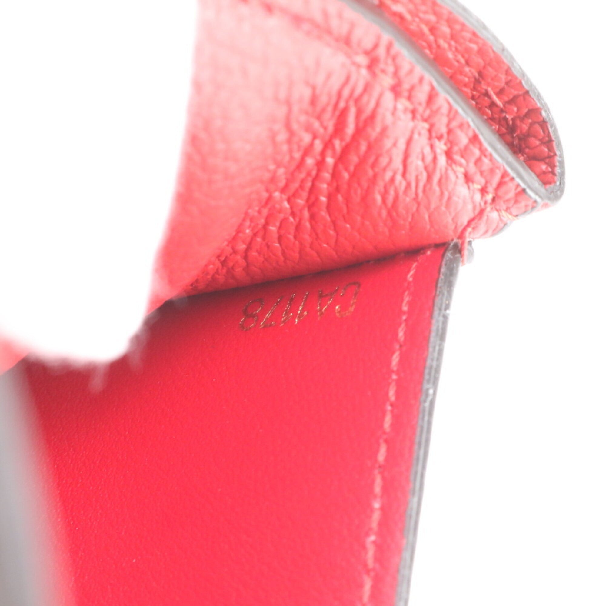 Louis Vuitton Cerise Leather Coated Canvas Wallet (Bi-Fold) (Pre-Owned)
