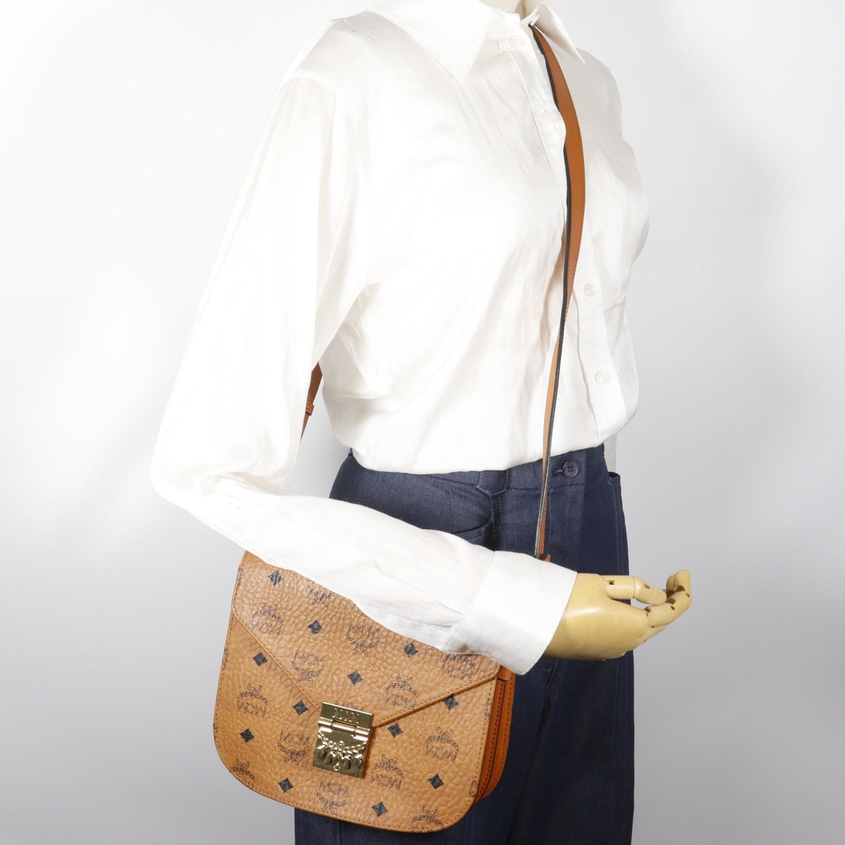 Mcm Brown Pvc Shoulder Bag (Pre-Owned)