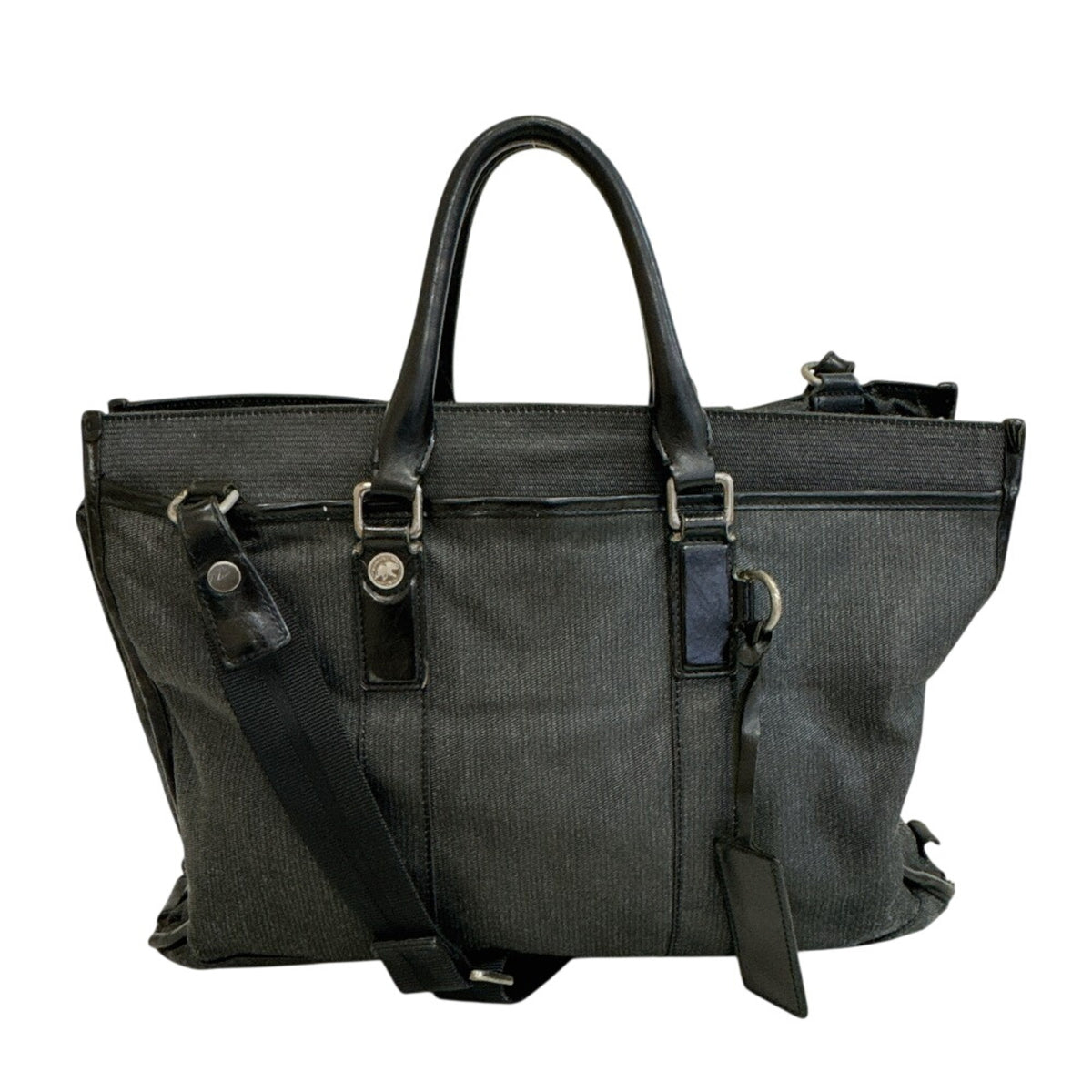 Hunting World Black Canvas Briefcase Shoulder Bag (Pre-Owned)