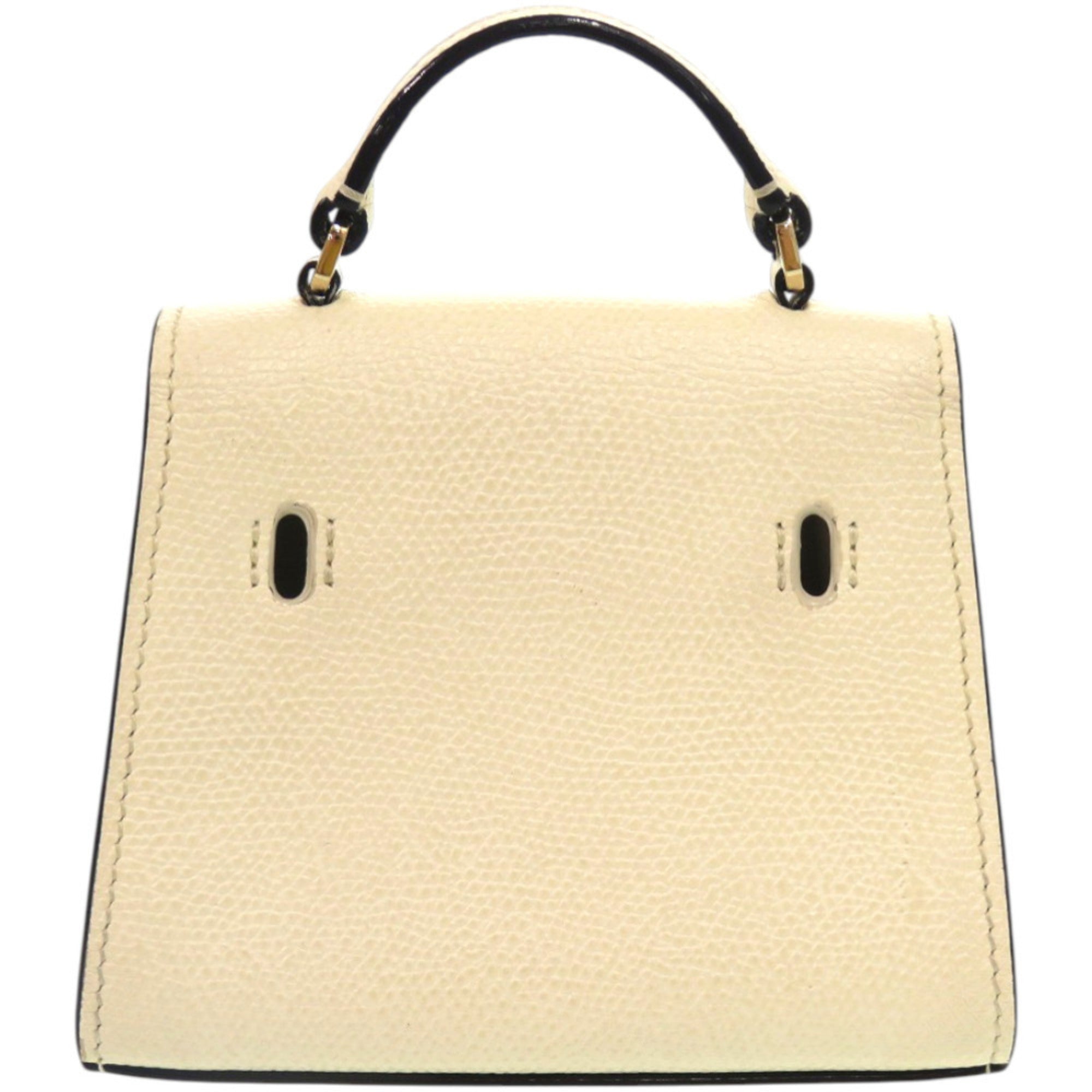 Valextra Black White Leather Shoulder Bag (Pre-Owned)