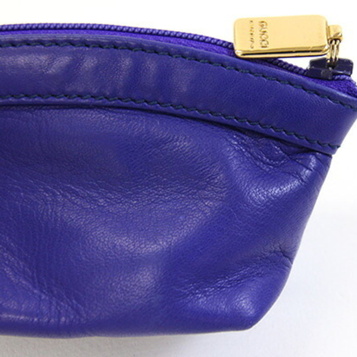 Gucci Blue Leather Coin Purse/Coin Case (Pre-Owned)