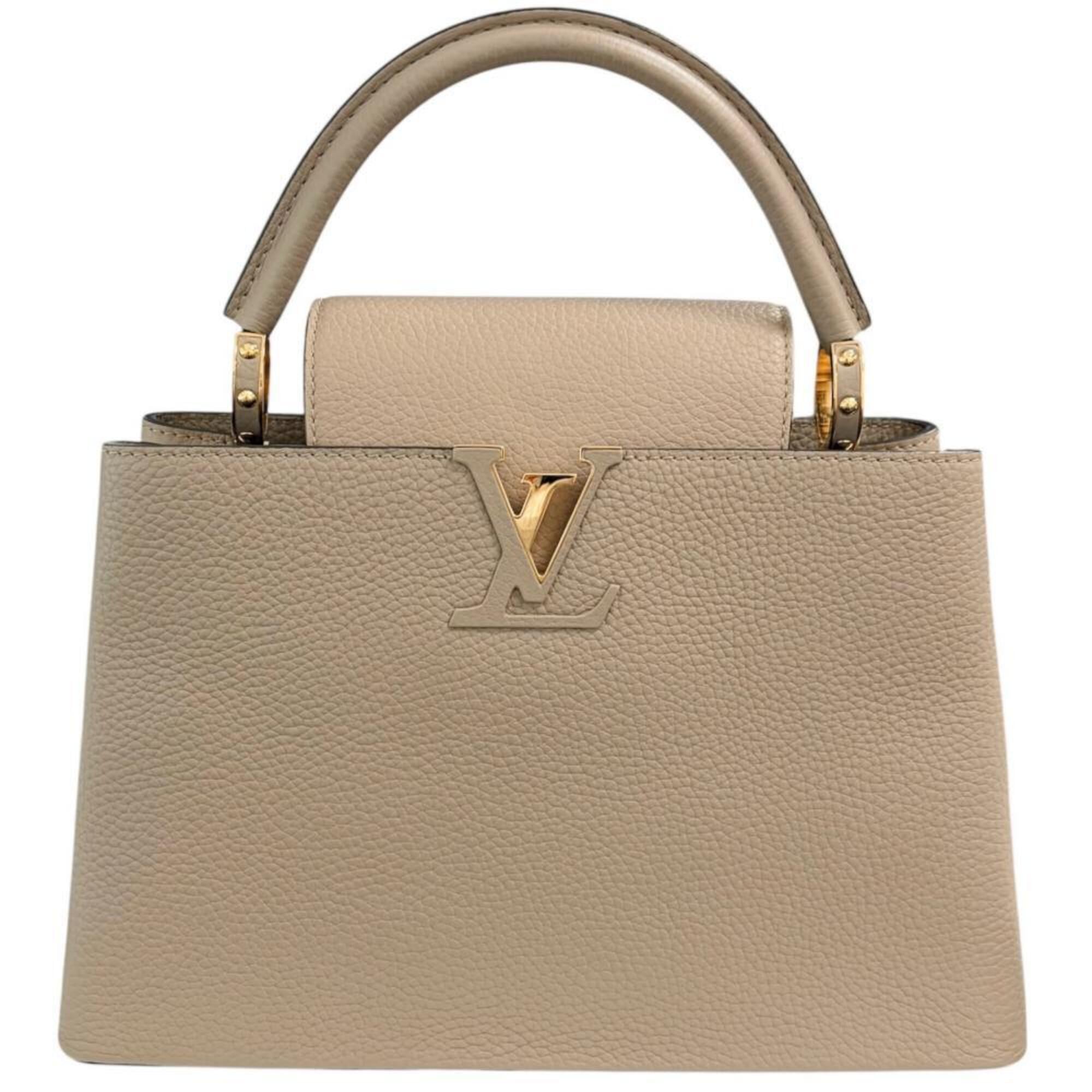 Louis Vuitton Beige Leather Handbag Shoulder Bag (Pre-Owned)