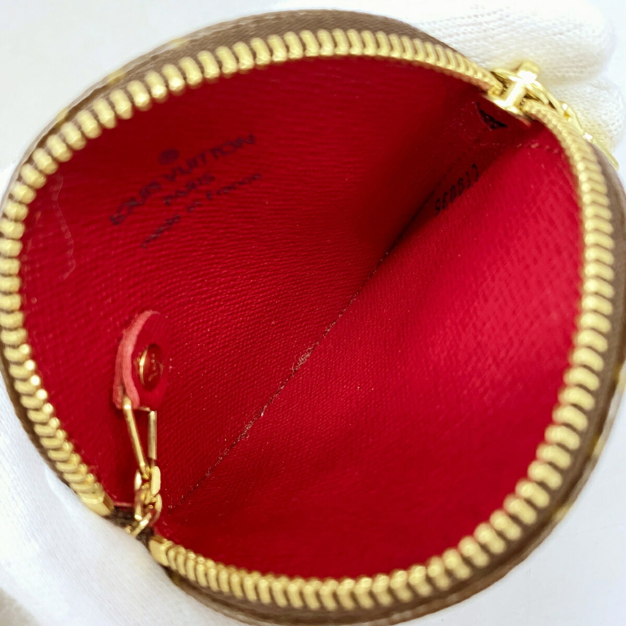 Louis Vuitton Brown Red Color Coin Purse/Coin Case (Pre-Owned)