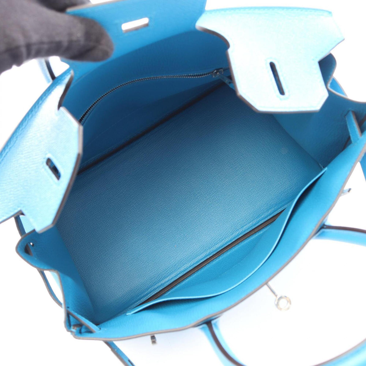Hermes Blue Epsom Leather Handbag (Pre-Owned)